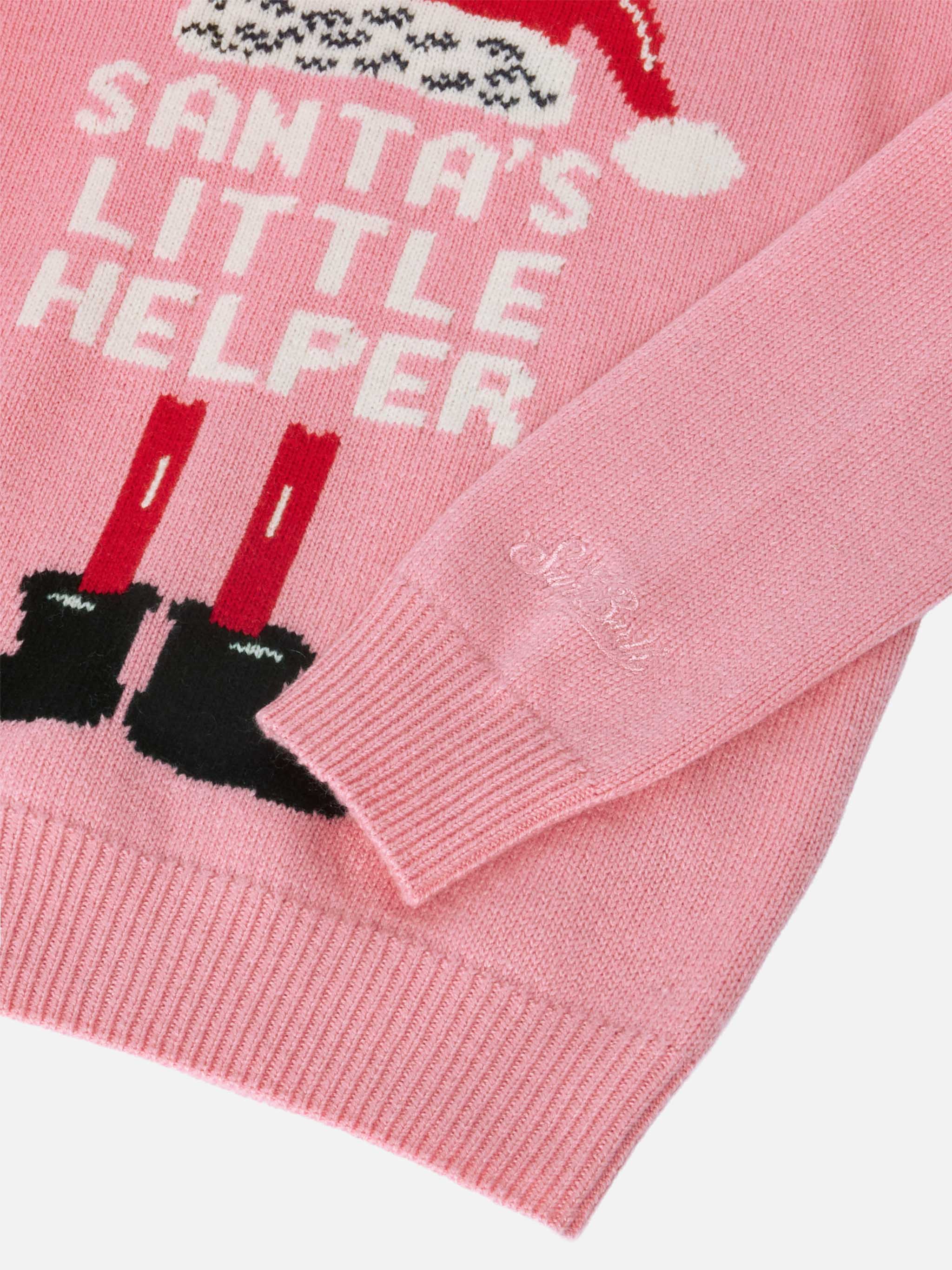 Maglione in misto cashmere Princess con jacquard Santa’s Little Helper - Image 4