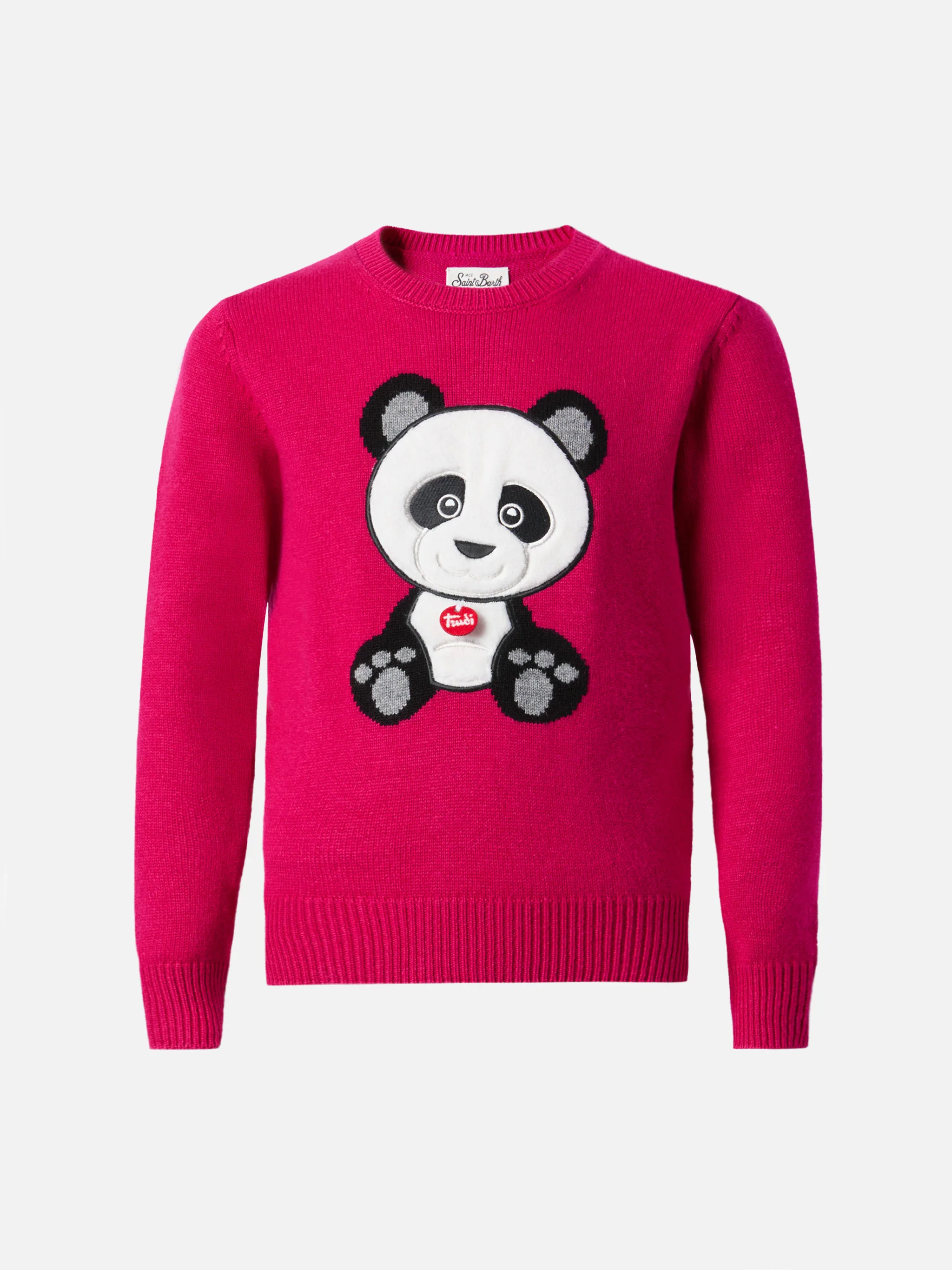 Girocollo Princess in misto cashmere con patch panda Trudi | TRUDI SPECIAL EDITION