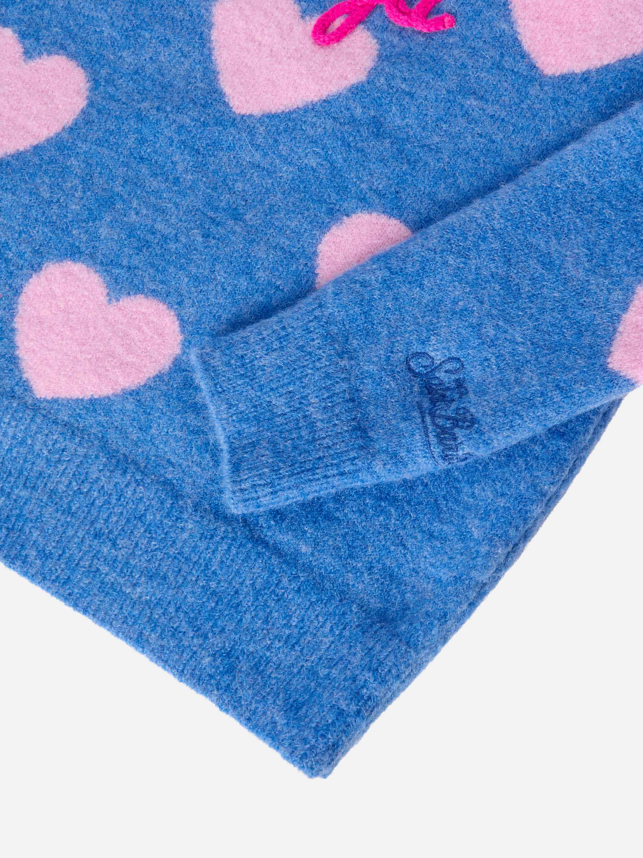 Maglione Princess in alpaca stretch con jacquard cuori e ricamo Kissene frega - Image 4