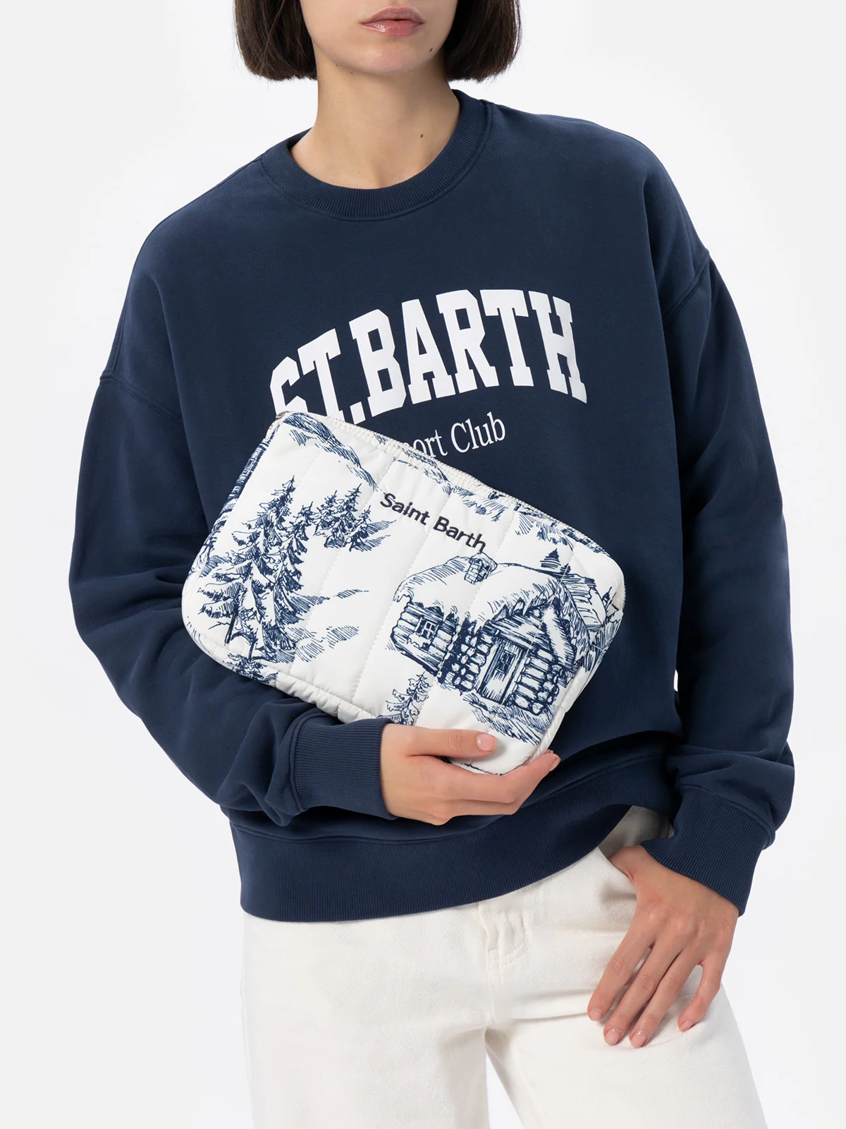 Custodia da tablet puffer con stampa toile de jouy - Image 2