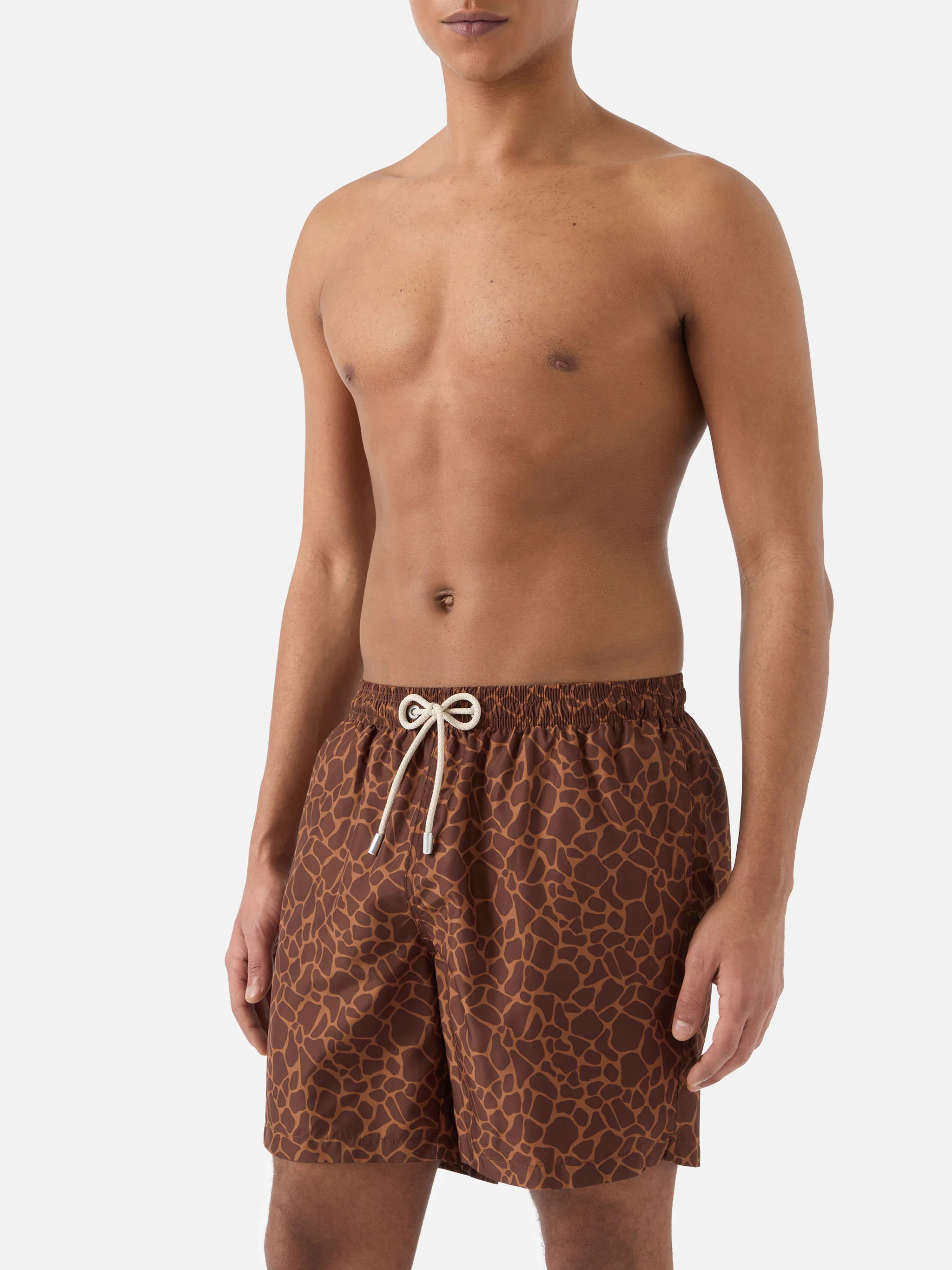 Costume mare Lighting marrone con stampa animalier all-over - Image 3
