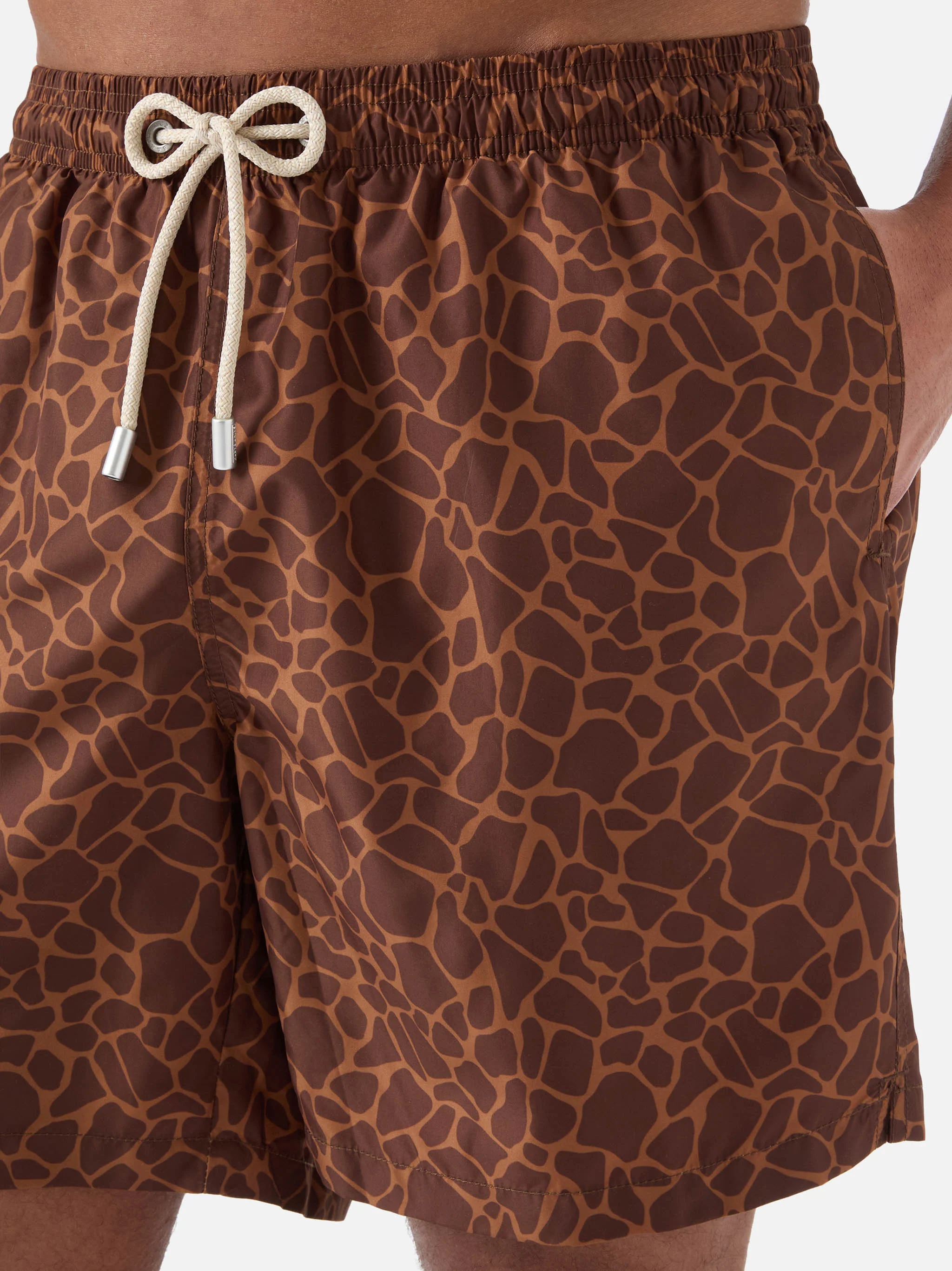 Costume mare Lighting marrone con stampa animalier all-over - Image 4