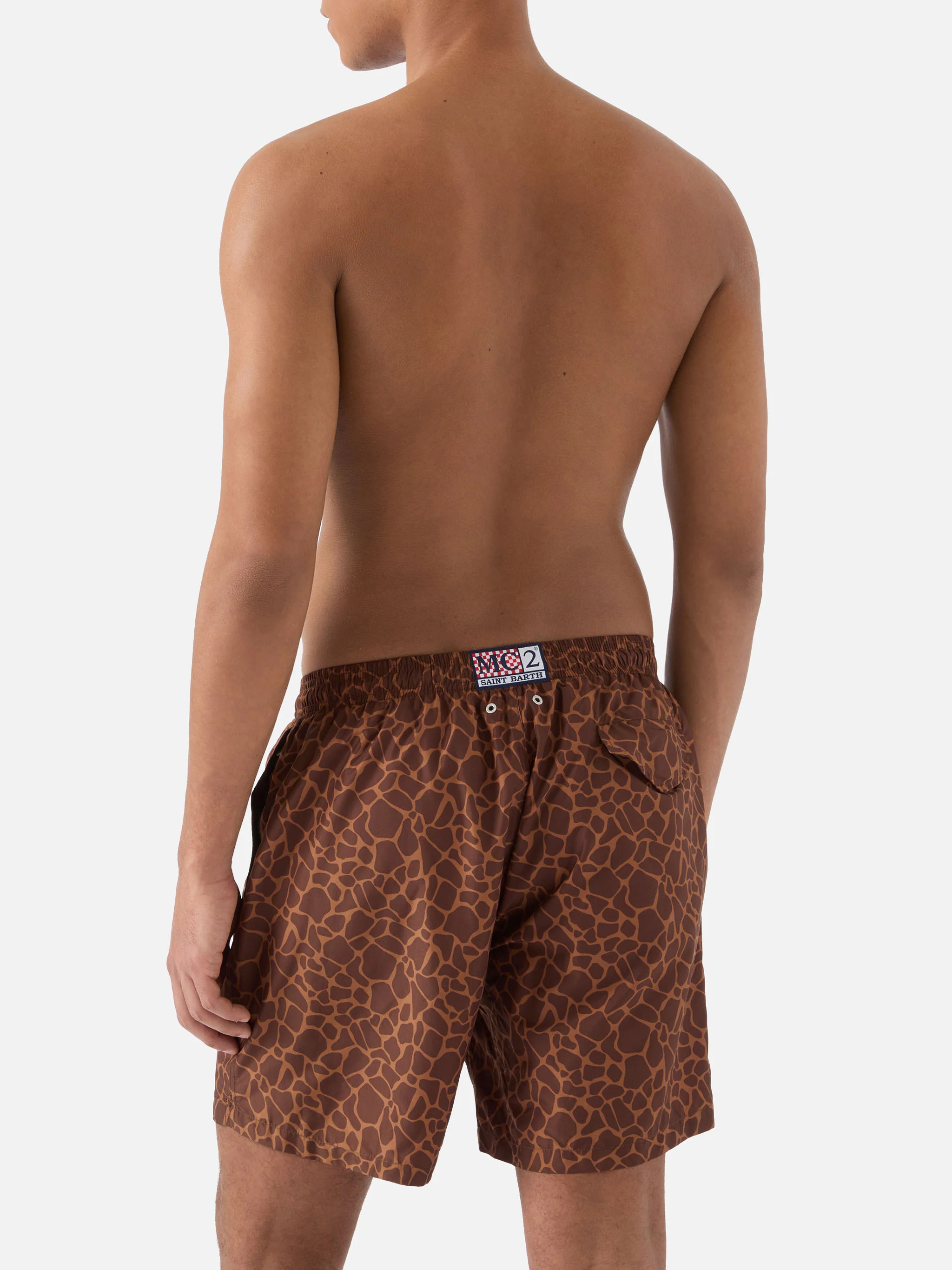 Costume mare Lighting marrone con stampa animalier all-over - Image 5