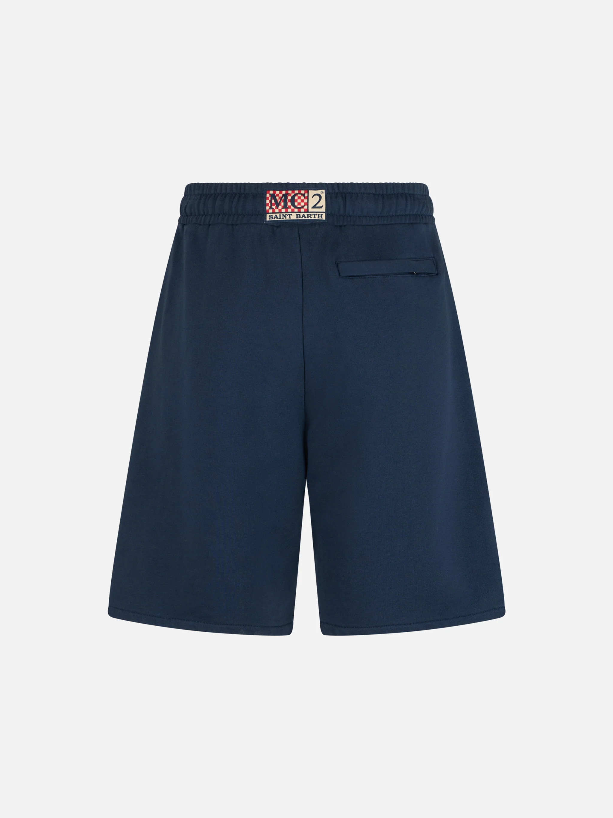 Bermuda Randle in felpa di cotone blu navy - Image 5