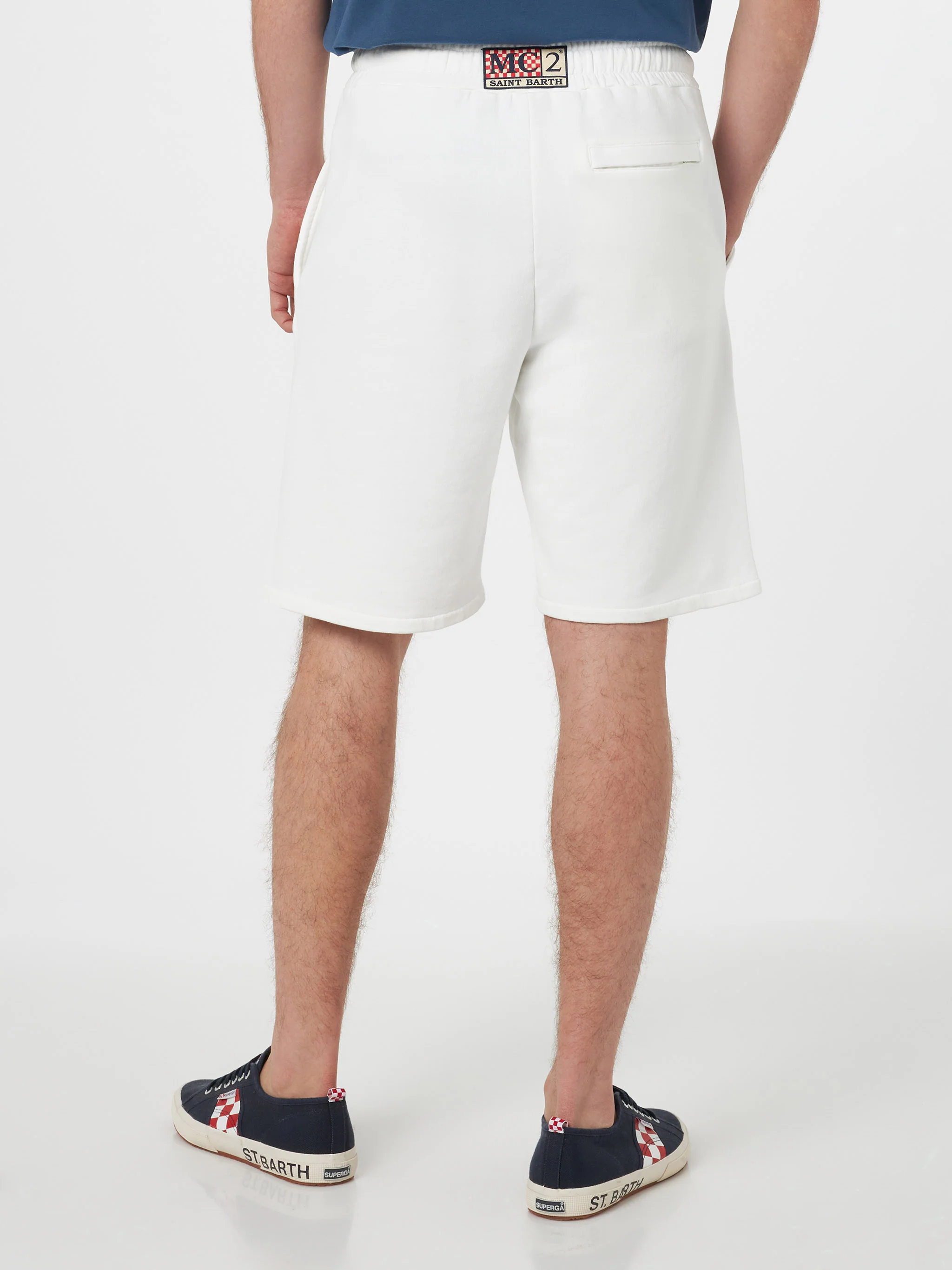 Bermuda Randle in felpa di cotone bianco - Image 2