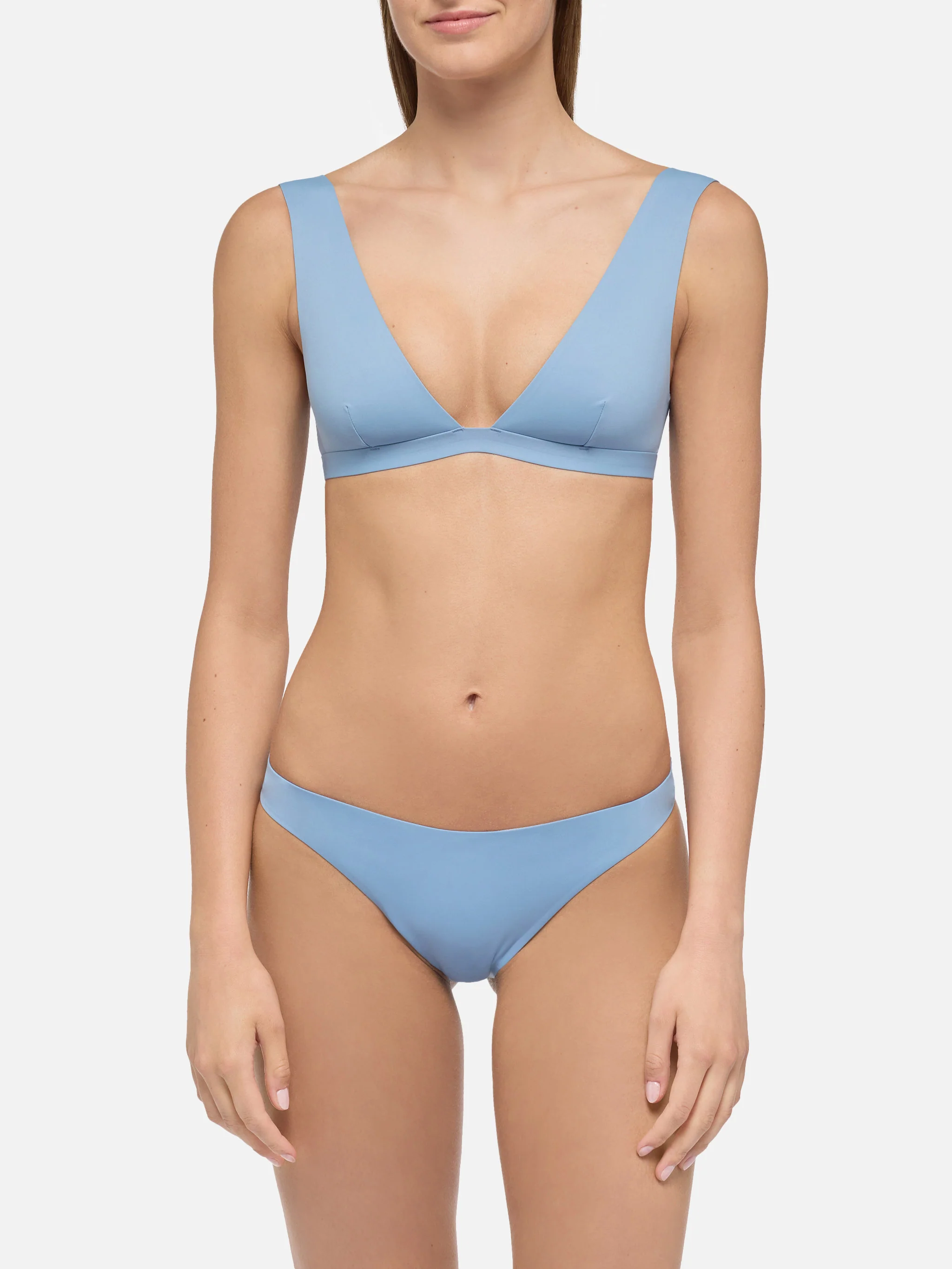 Bikini a bralette scollato termosaldato Ofelia Reanna color avio - Image 2