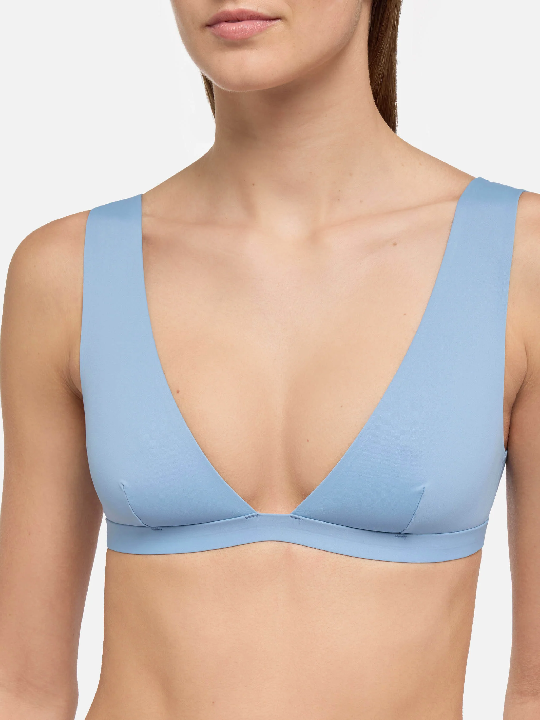 Bikini a bralette scollato termosaldato Ofelia Reanna color avio - Image 4