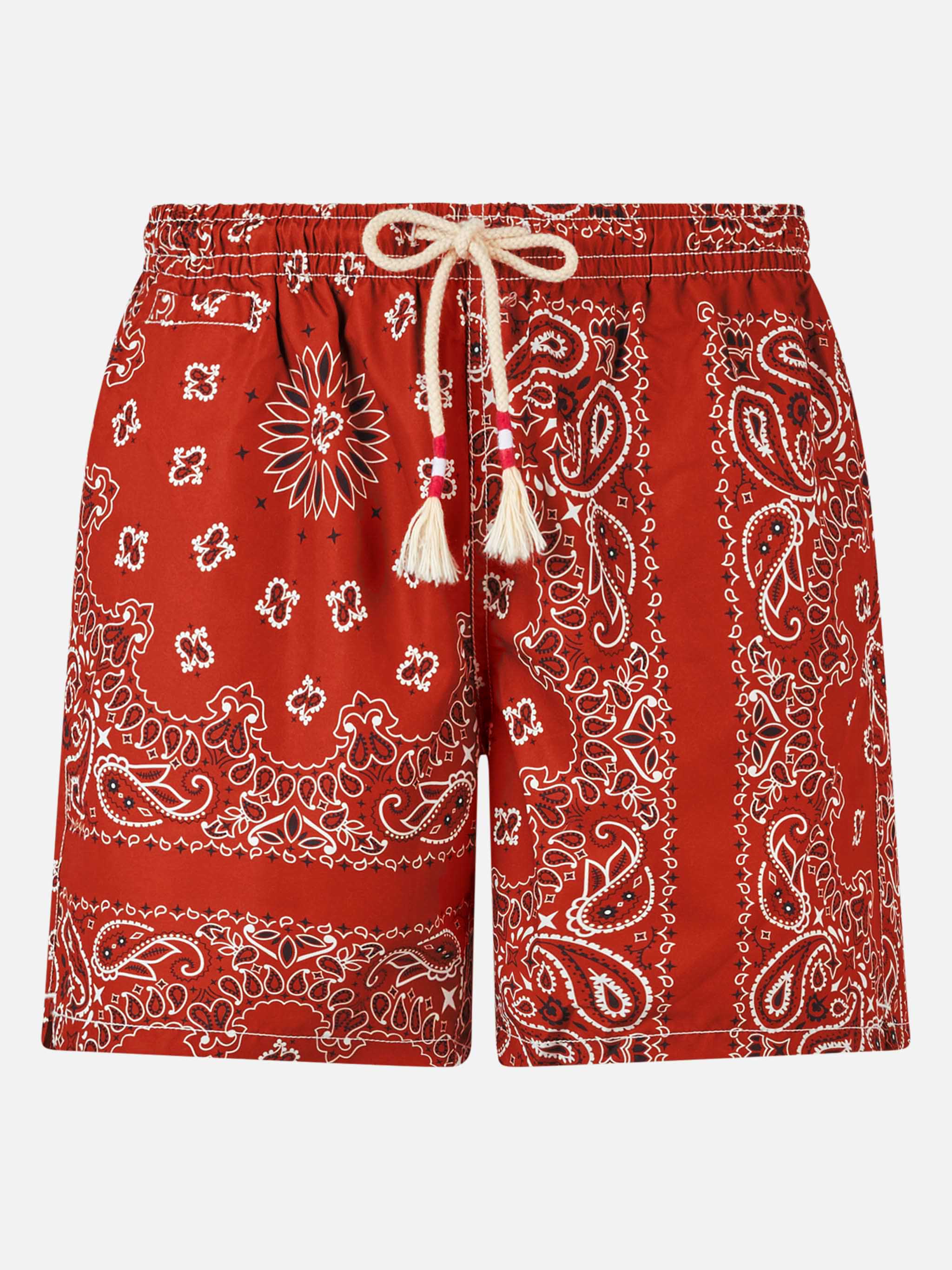 Costume mare Caprese stampa bandana rossa