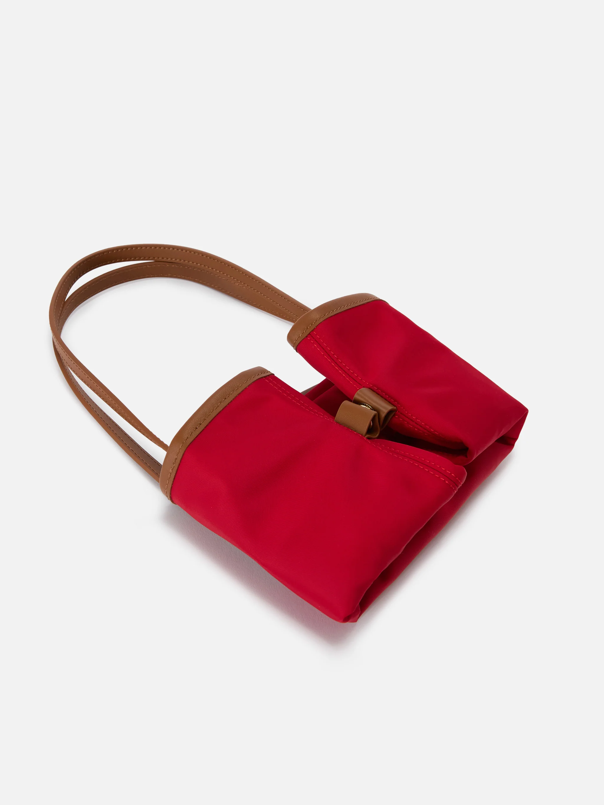 Borsa City medium in nylon rosso - Image 6