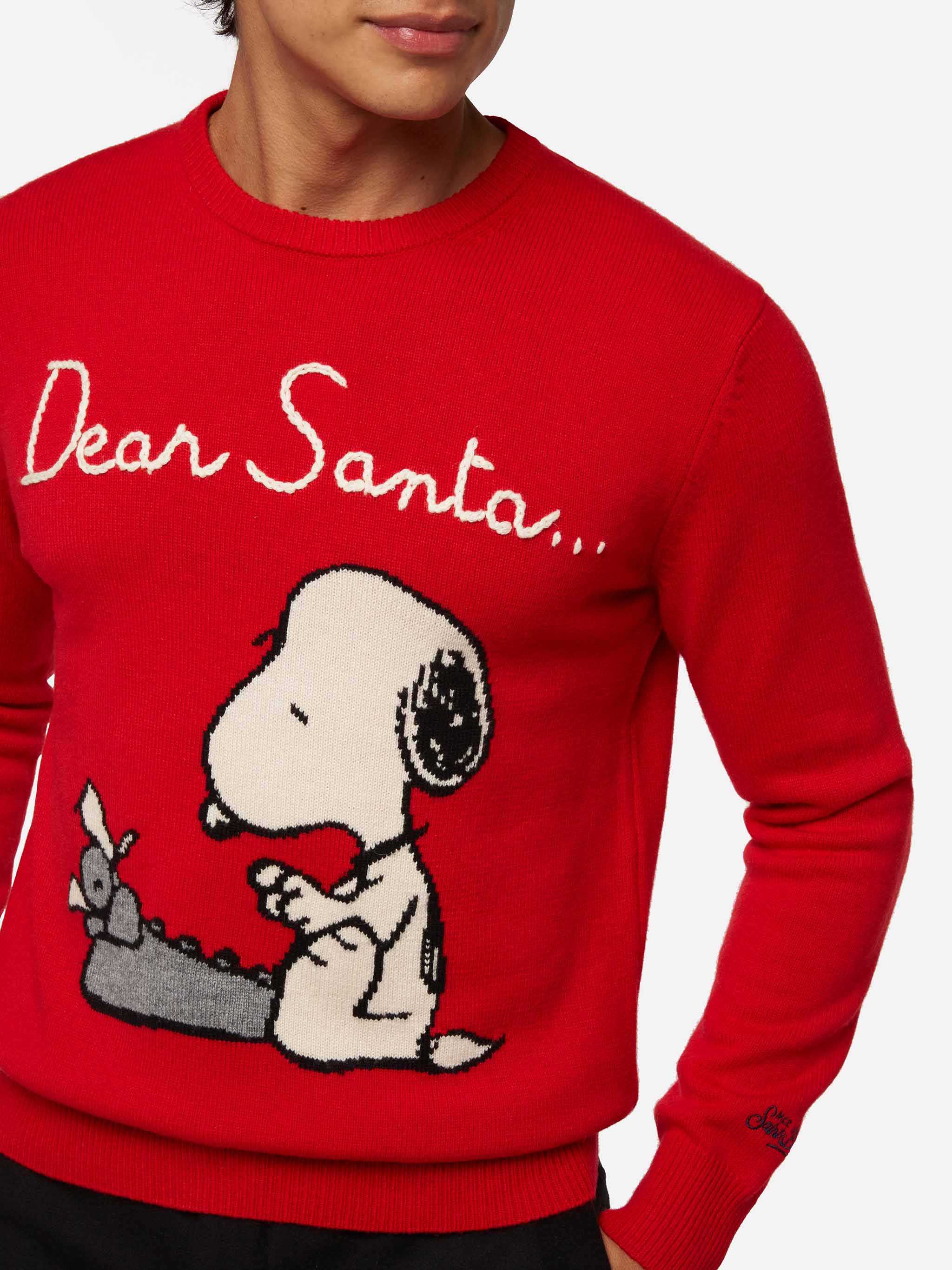 Maglione rosso Heron con jacquard e ricamo Snoopy | SNOOPY PEANUTS® SPECIAL EDITION - Image 2