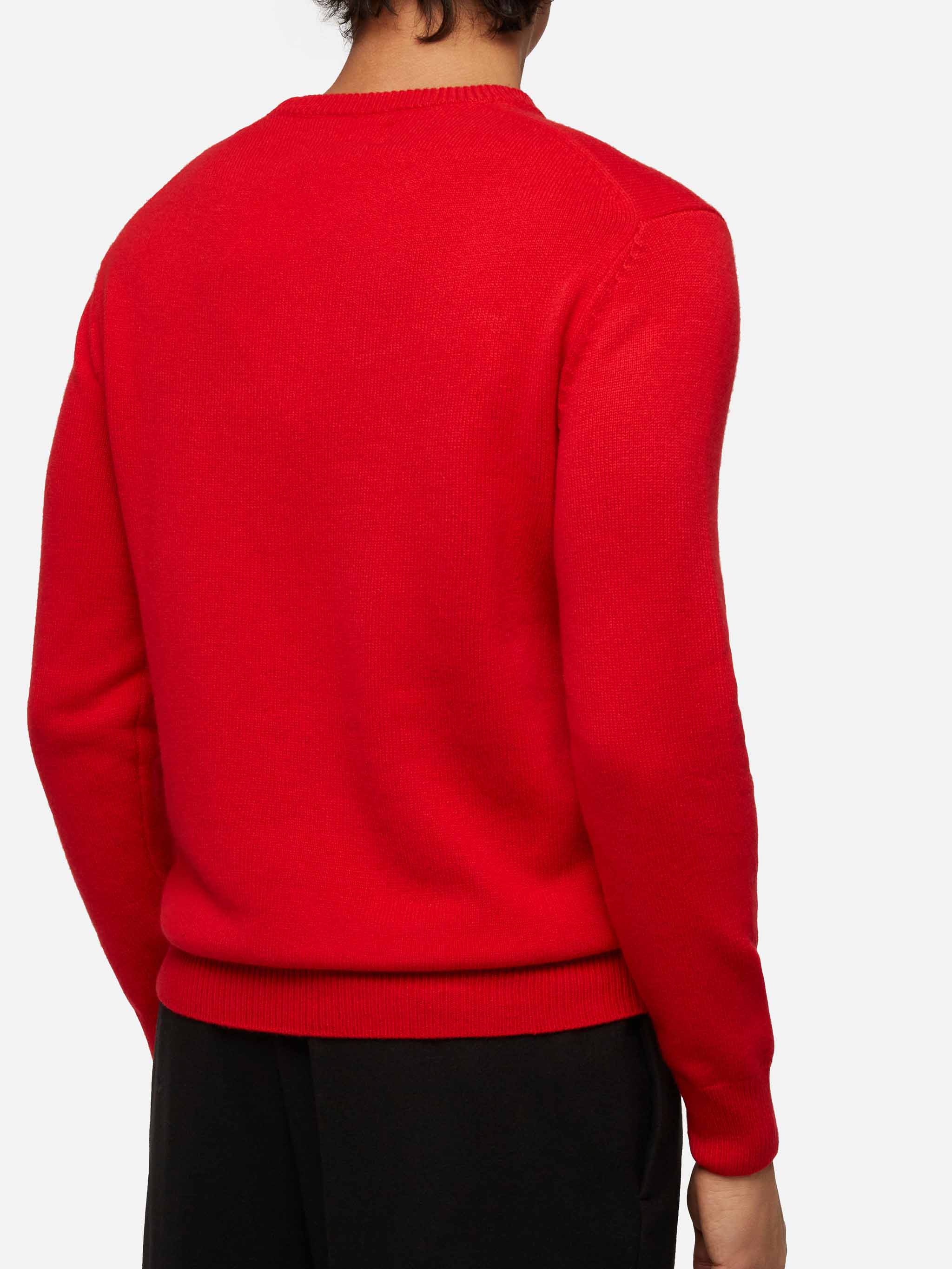Maglione rosso Heron con jacquard e ricamo Snoopy | SNOOPY PEANUTS® SPECIAL EDITION - Image 3