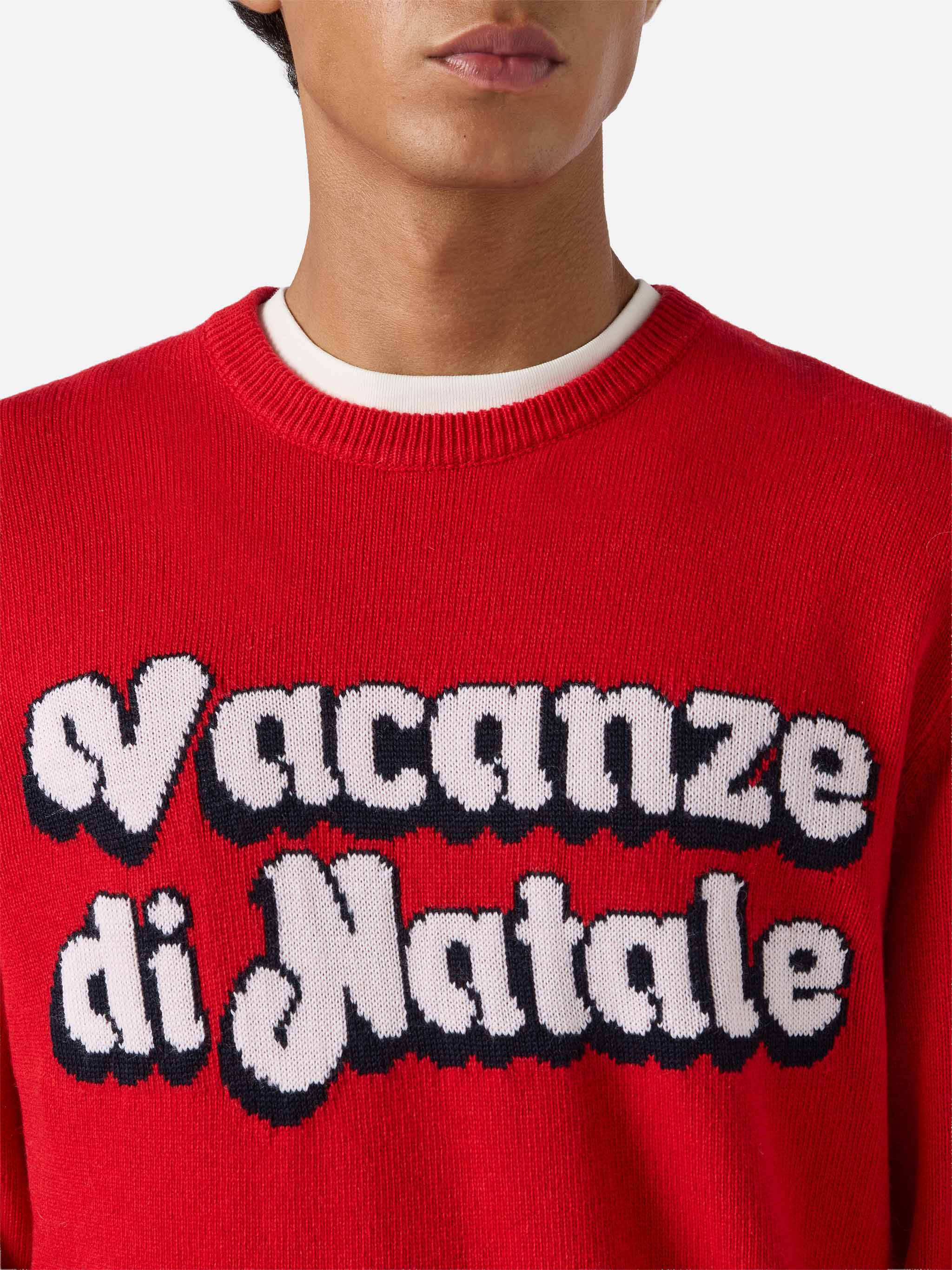 Girocollo rosso Heron con jacquard Vacanze di Natale | VACANZE DI NATALE SPECIAL EDITION - Image 2