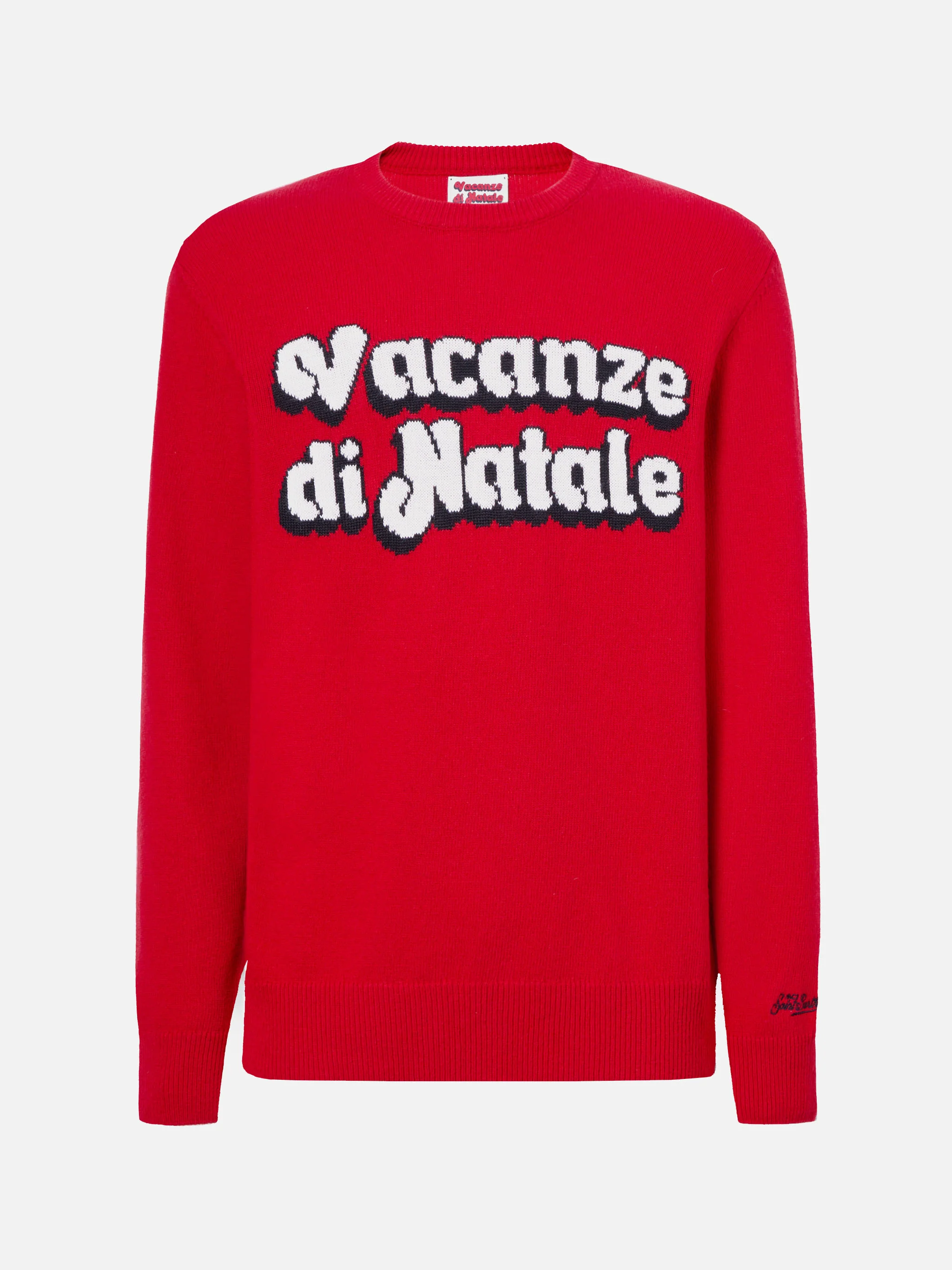 Girocollo rosso Heron con jacquard Vacanze di Natale | VACANZE DI NATALE SPECIAL EDITION - Image 5
