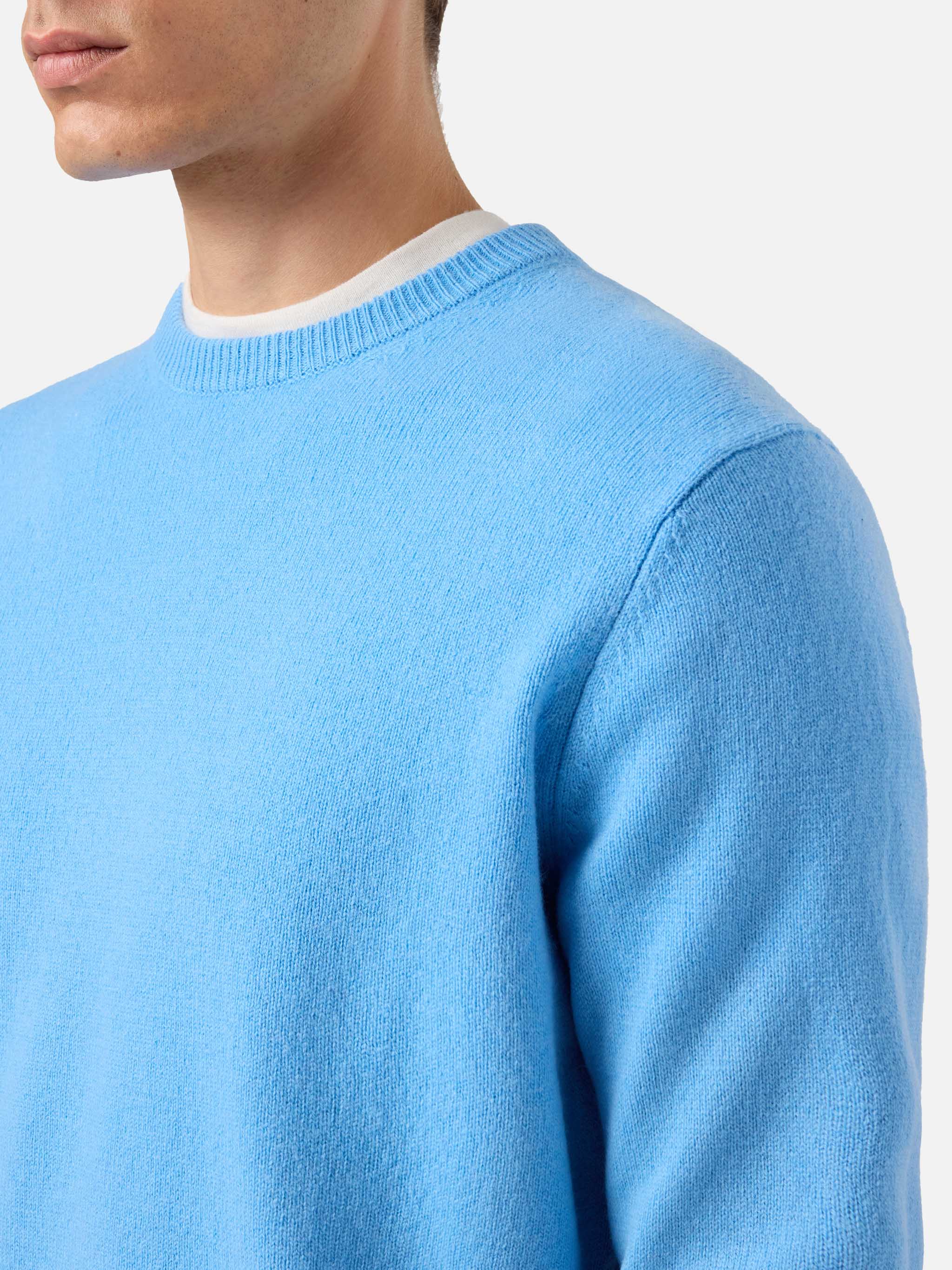 Maglione Regent in 100% LAMBSWOOL blu polvere - Image 2
