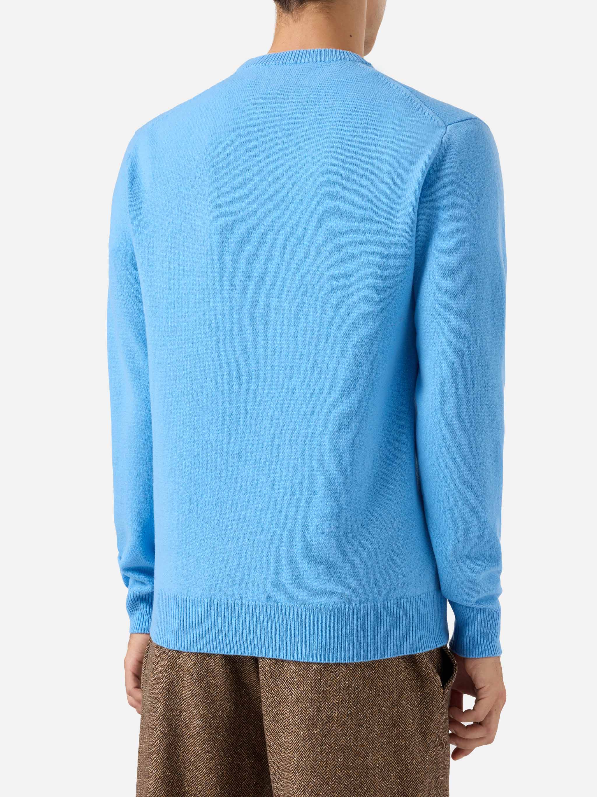 Maglione Regent in 100% LAMBSWOOL blu polvere - Image 3