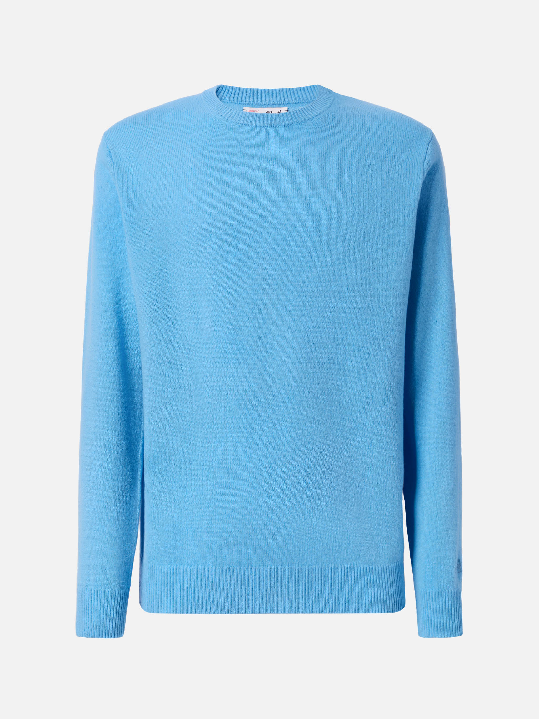 Maglione Regent in 100% LAMBSWOOL blu polvere - Image 5