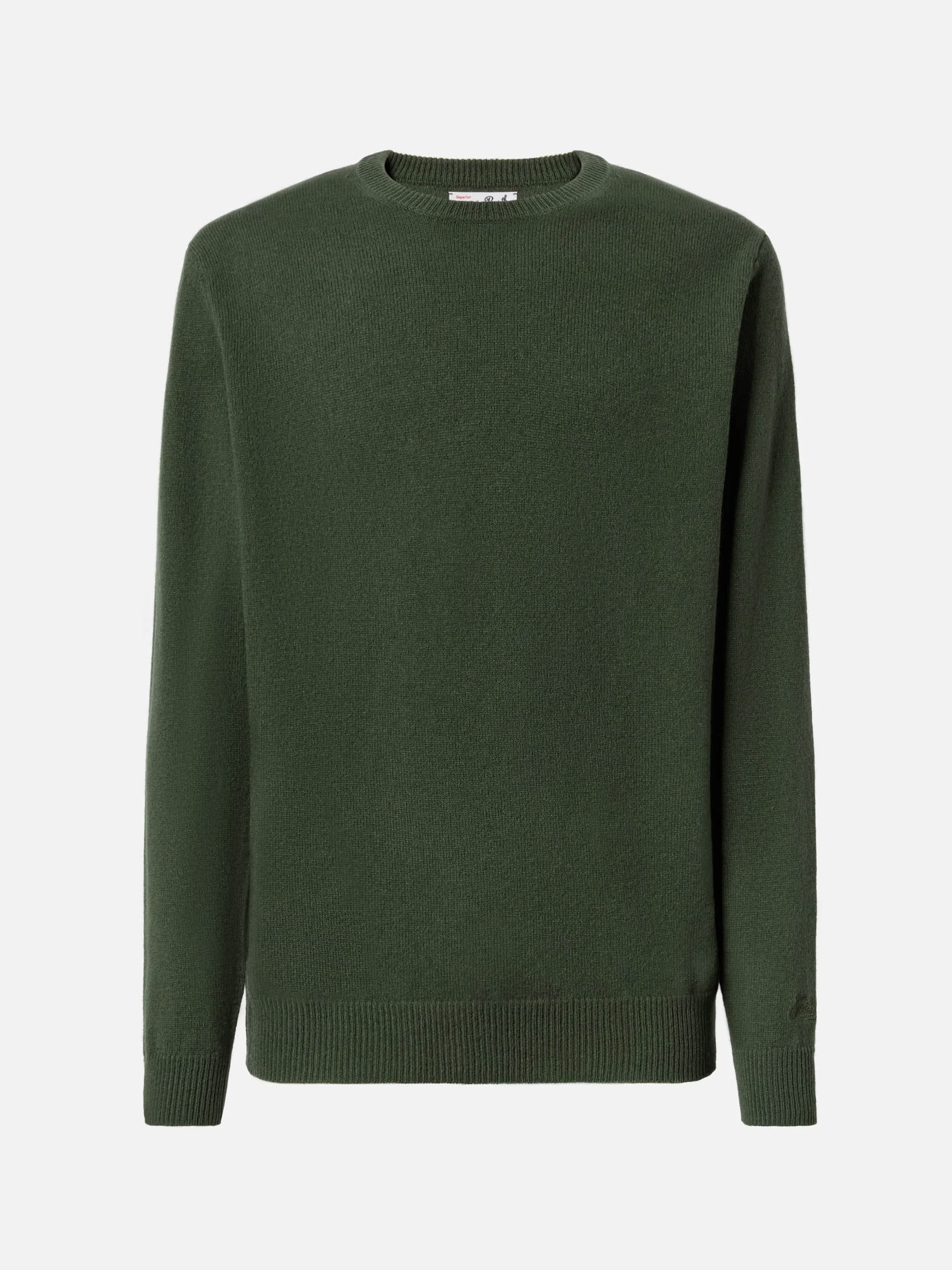Maglione Regent in 100% LAMBSWOOL verde militare - Image 5