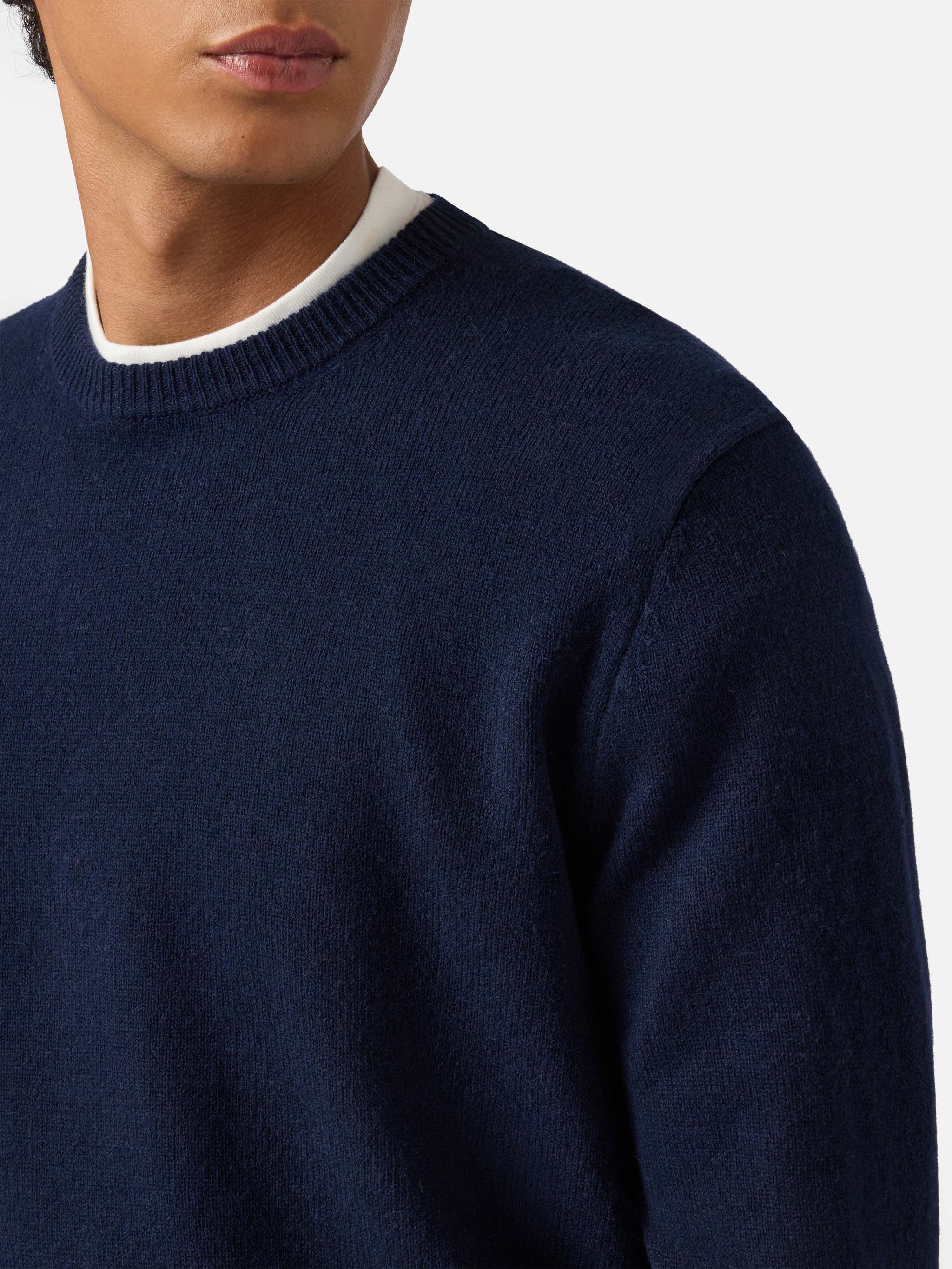 Maglione Regent in 100% LAMBSWOOL blu notte - Image 2