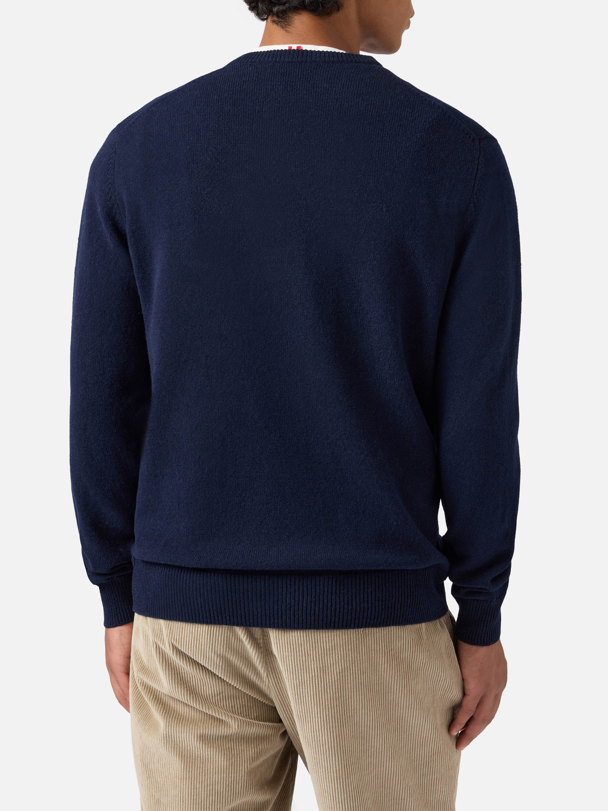Maglione Regent in 100% LAMBSWOOL blu notte - Image 3