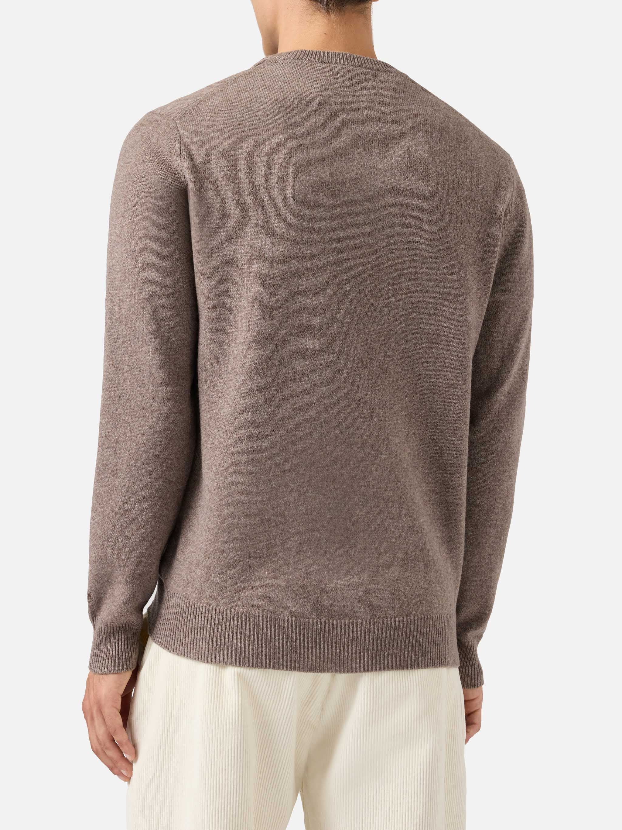 Maglione Regent in 100% LAMBSWOOL nocciola - Image 3