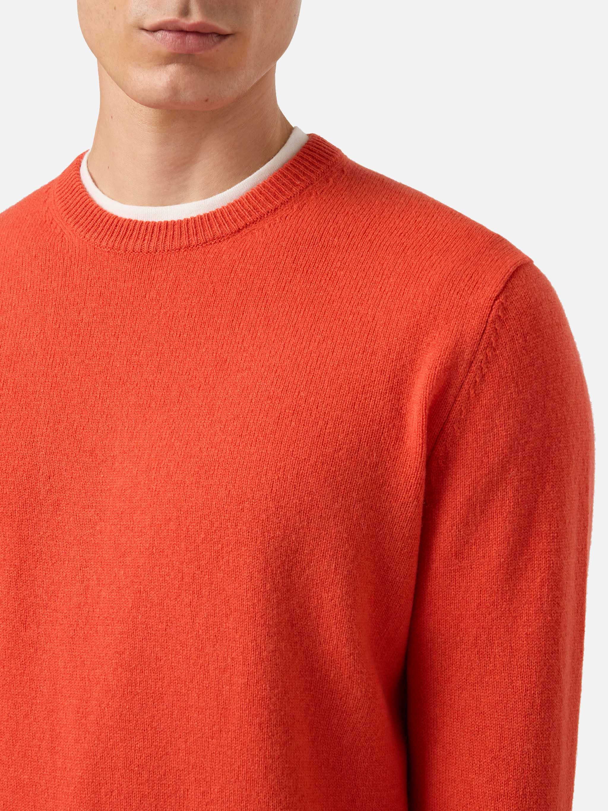 Maglione Regent in 100% LAMBSWOOL arancio - Image 2