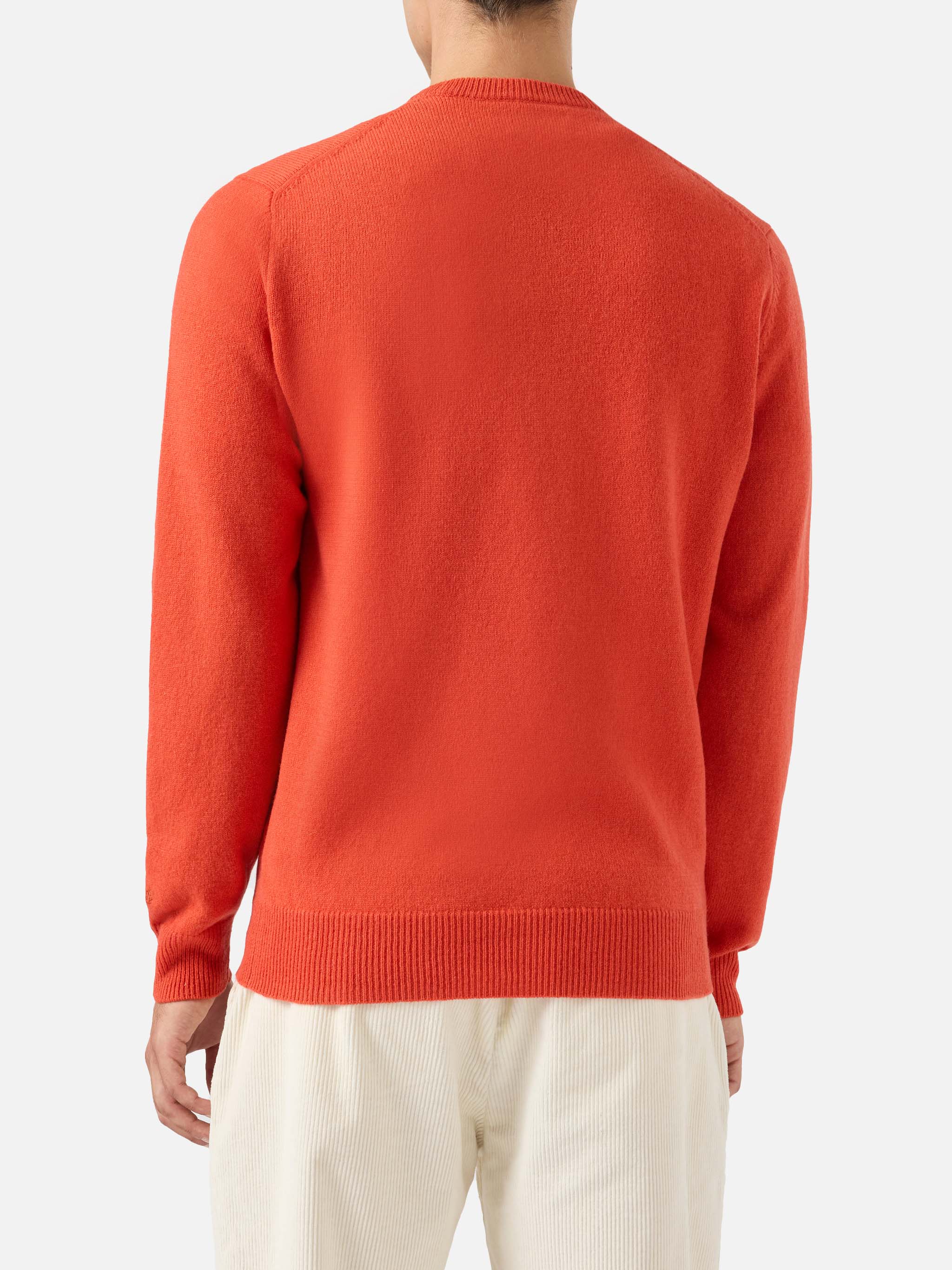 Maglione Regent in 100% LAMBSWOOL arancio - Image 3