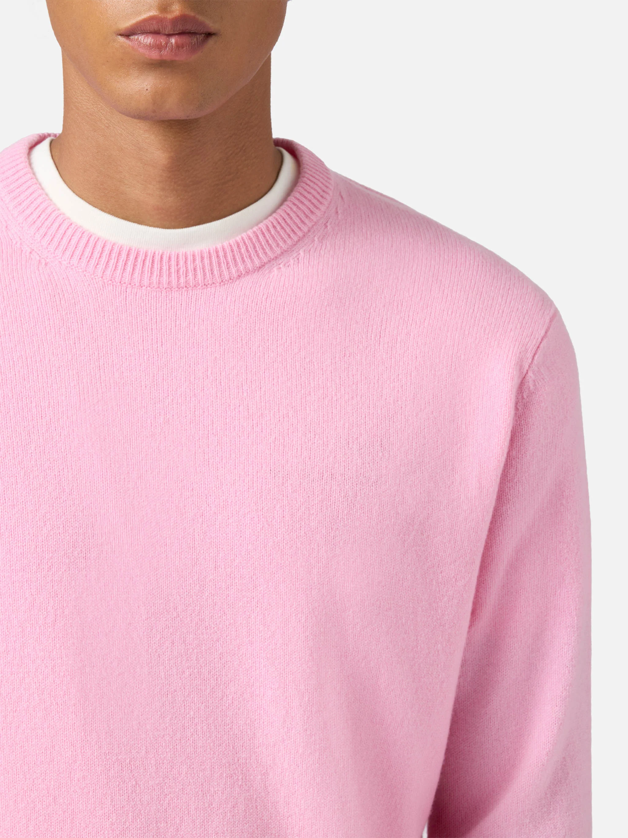 Maglione Regent in 100% LAMBSWOOL rosa - Image 2