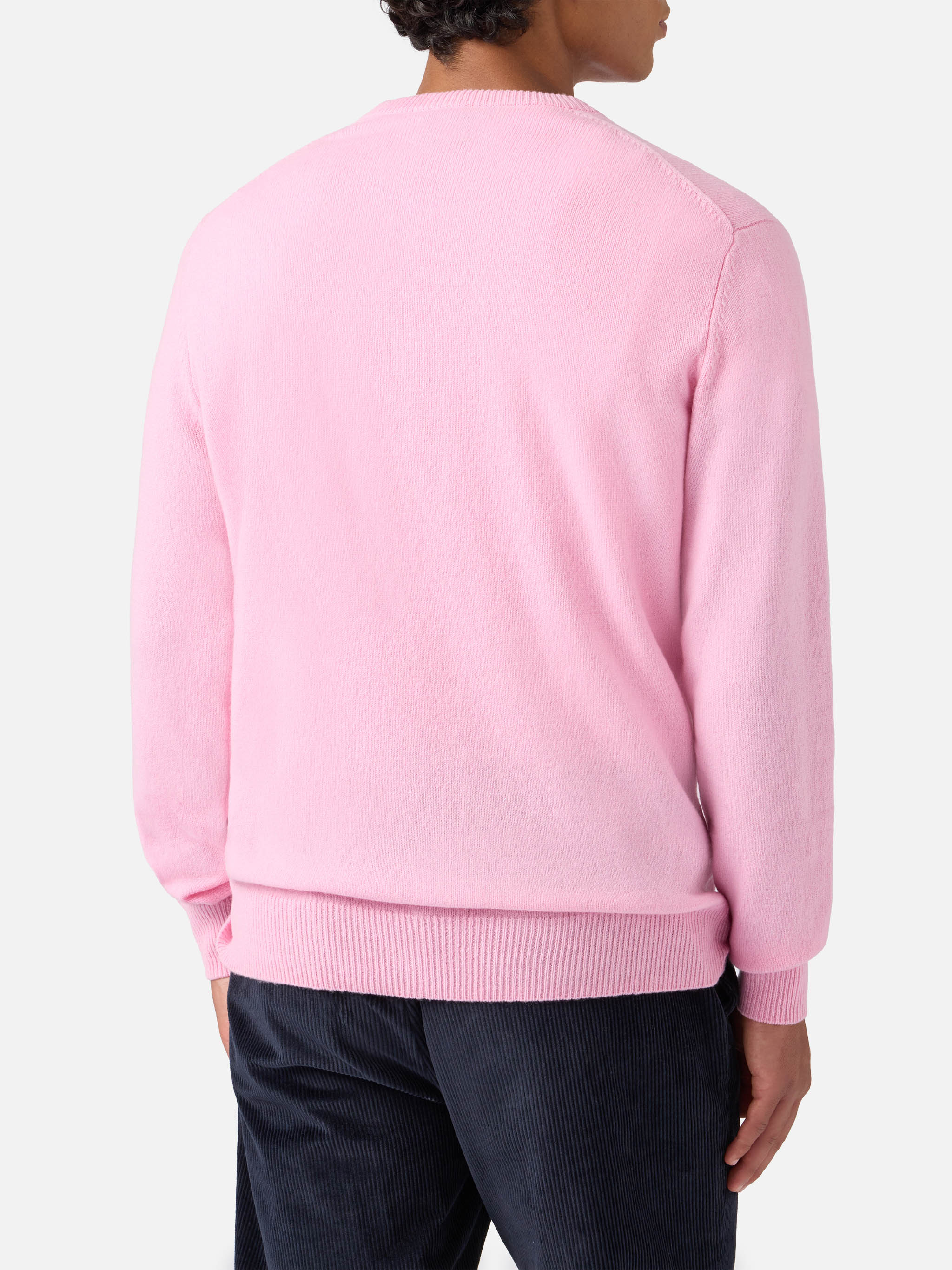Maglione Regent in 100% LAMBSWOOL rosa - Image 3
