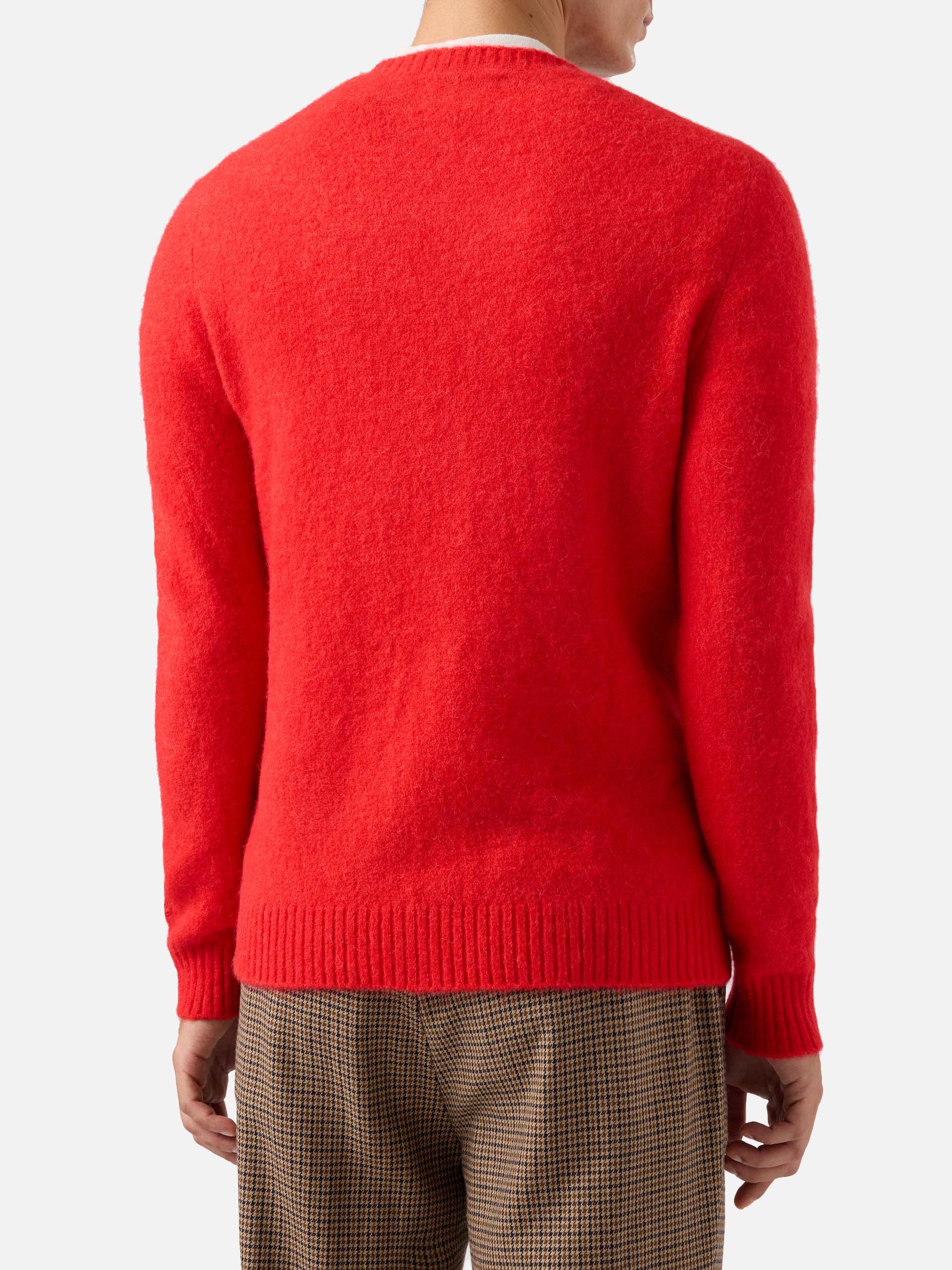 Maglione girocollo Regent in ALPACA STRETCH rosso - Image 3