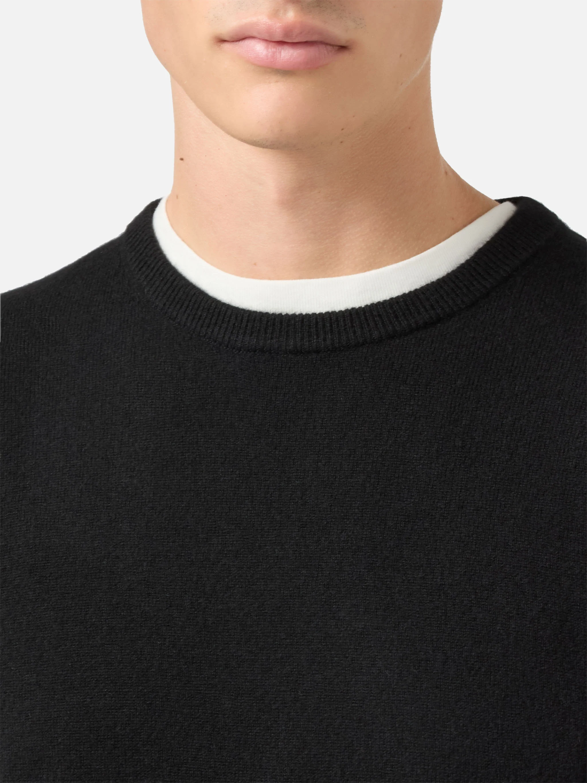 Maglione Regent in 100% CASHMERE nero - Image 2