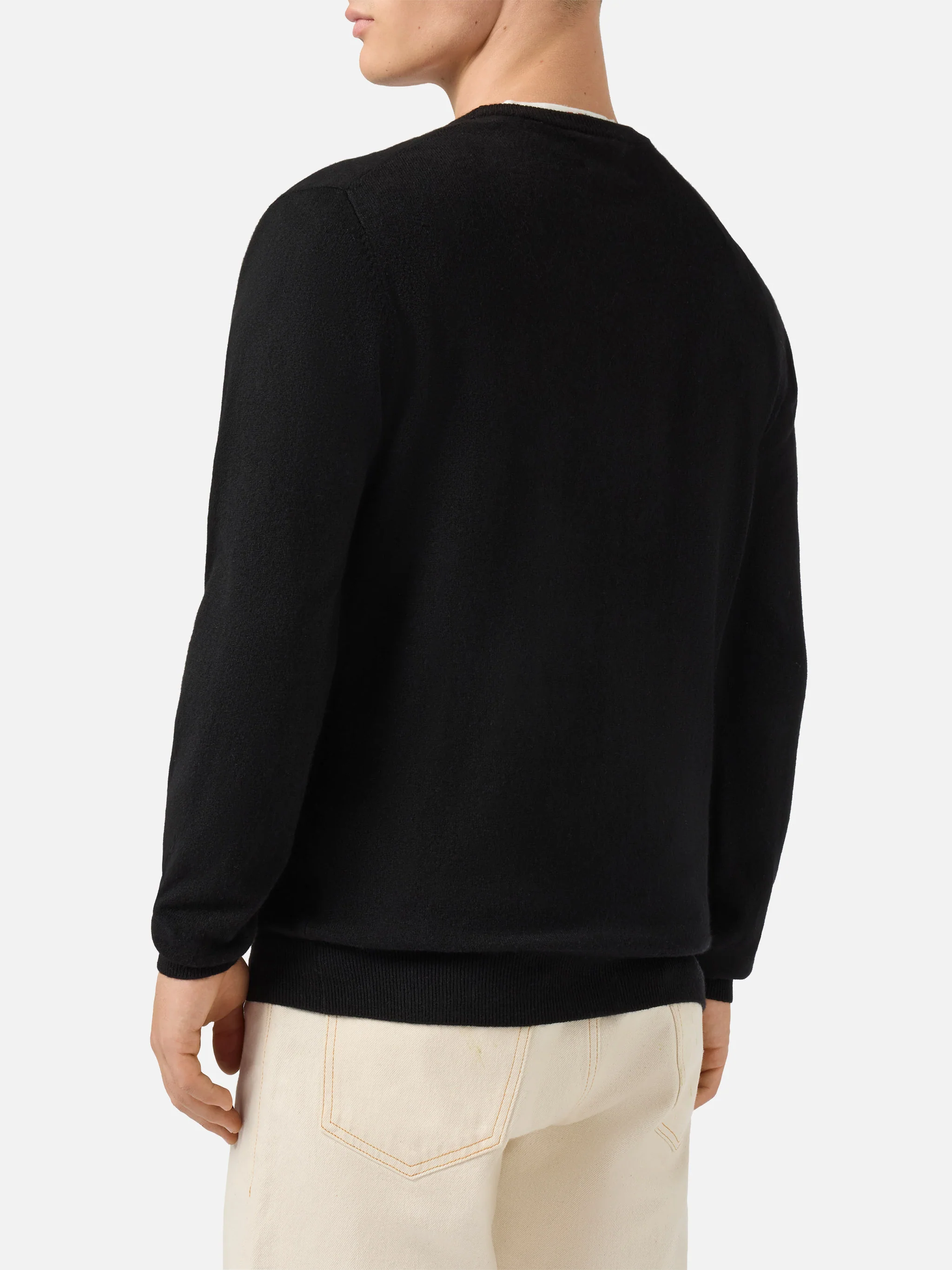Maglione Regent in 100% CASHMERE nero - Image 3