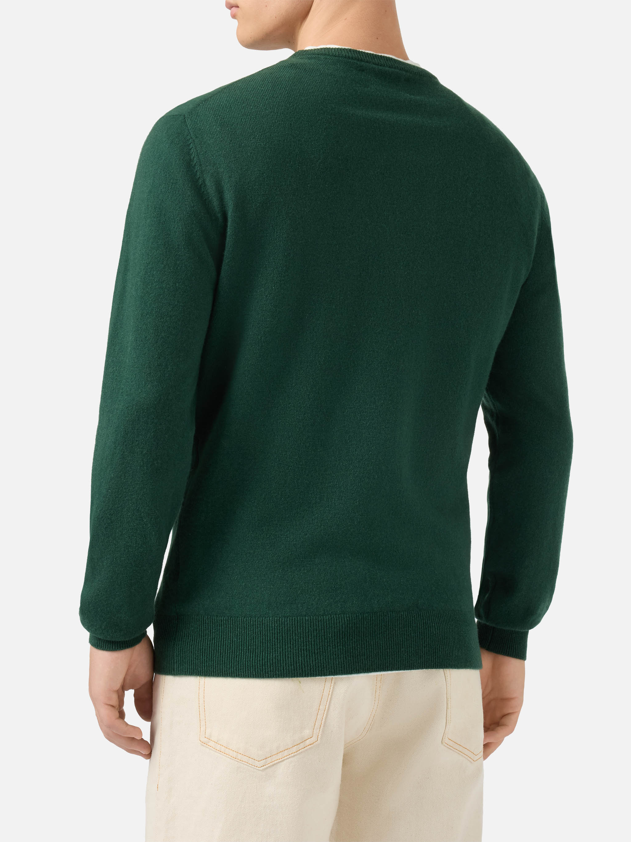 Maglione Regent in 100% CASHMERE verde scuro - Image 2