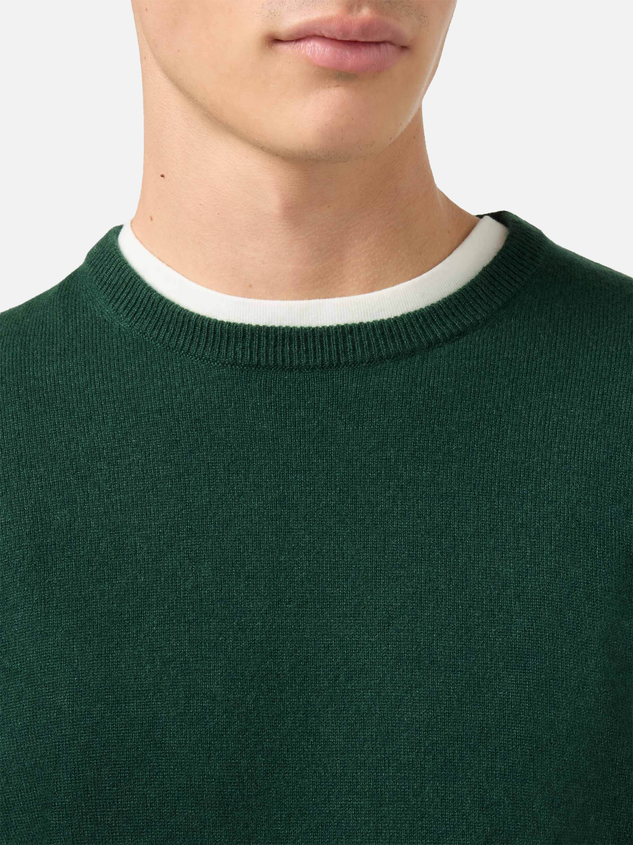 Maglione Regent in 100% CASHMERE verde scuro - Image 3