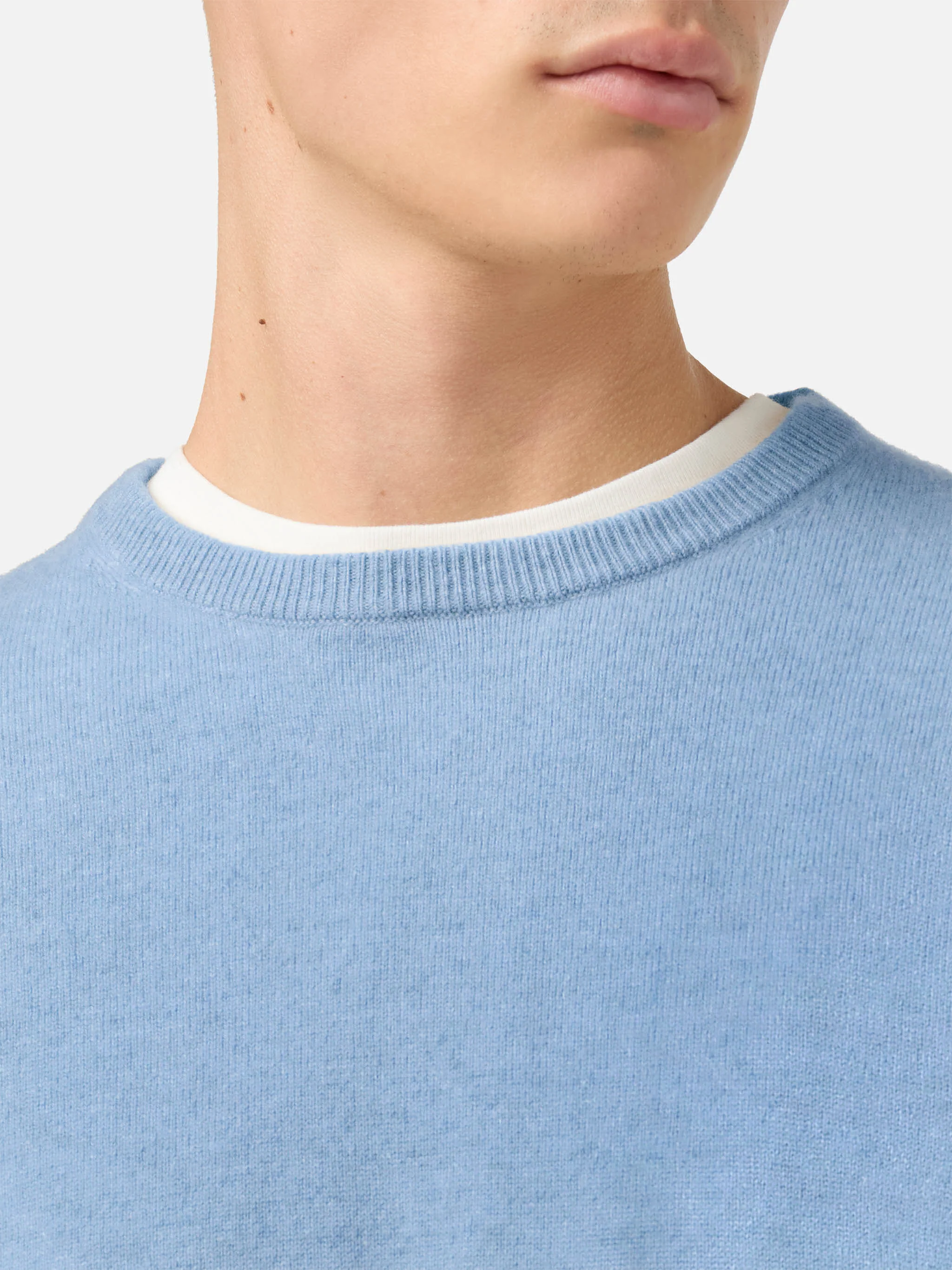 Maglione Regent in 100% CASHMERE azzurro - Image 2