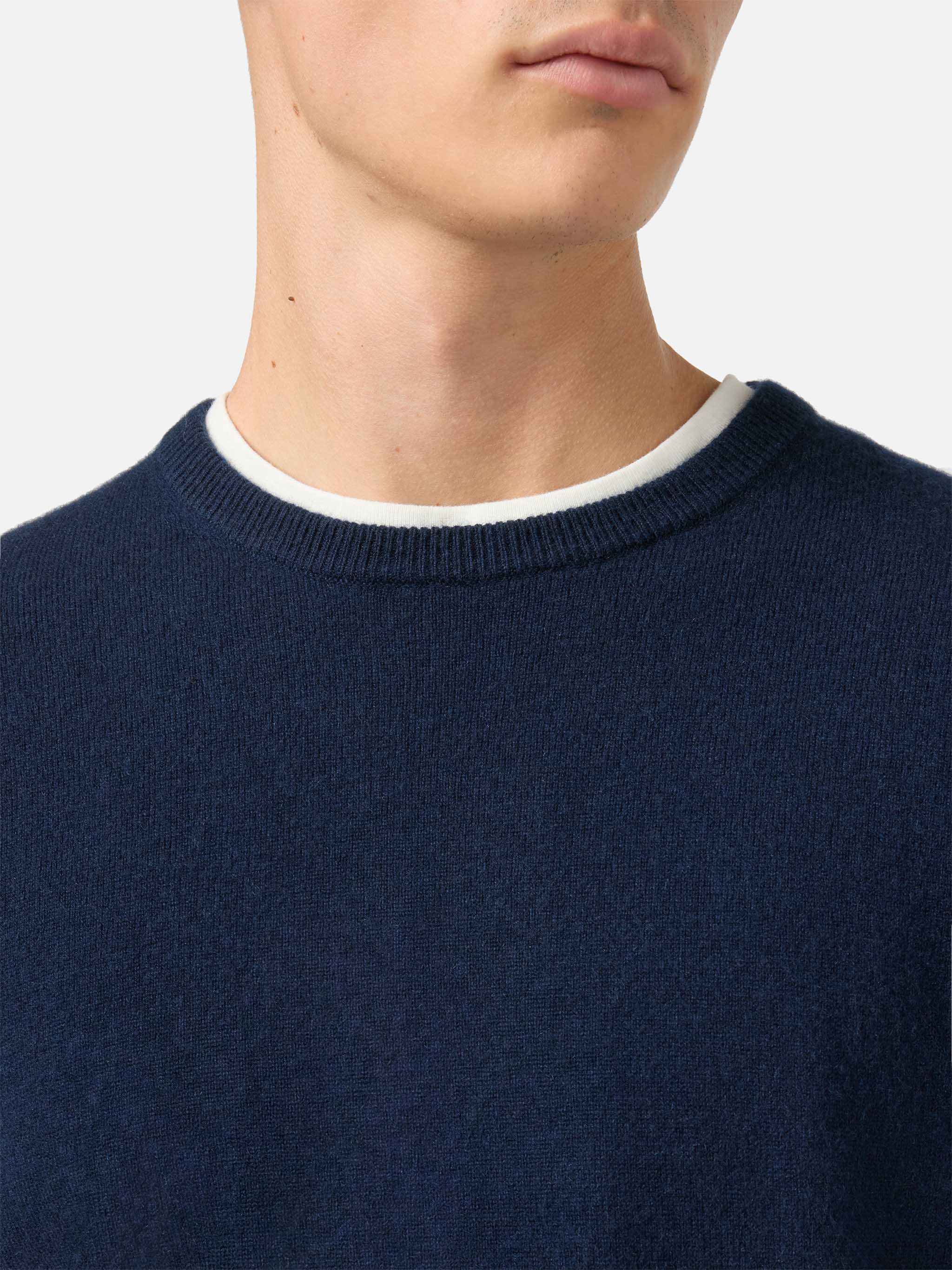 Maglione Regent in 100% CASHMERE blu notte - Image 2