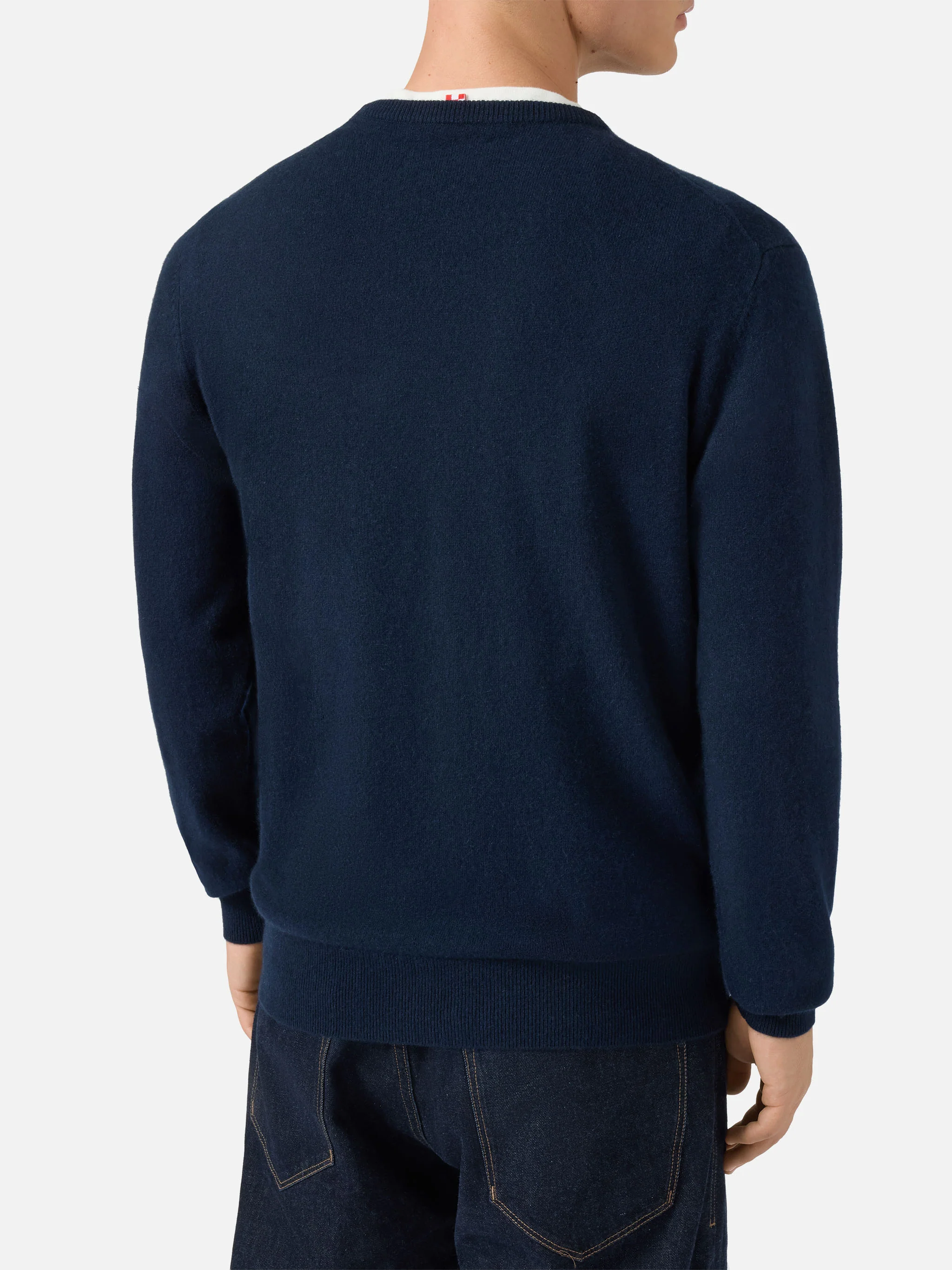 Maglione Regent in 100% CASHMERE blu notte - Image 3