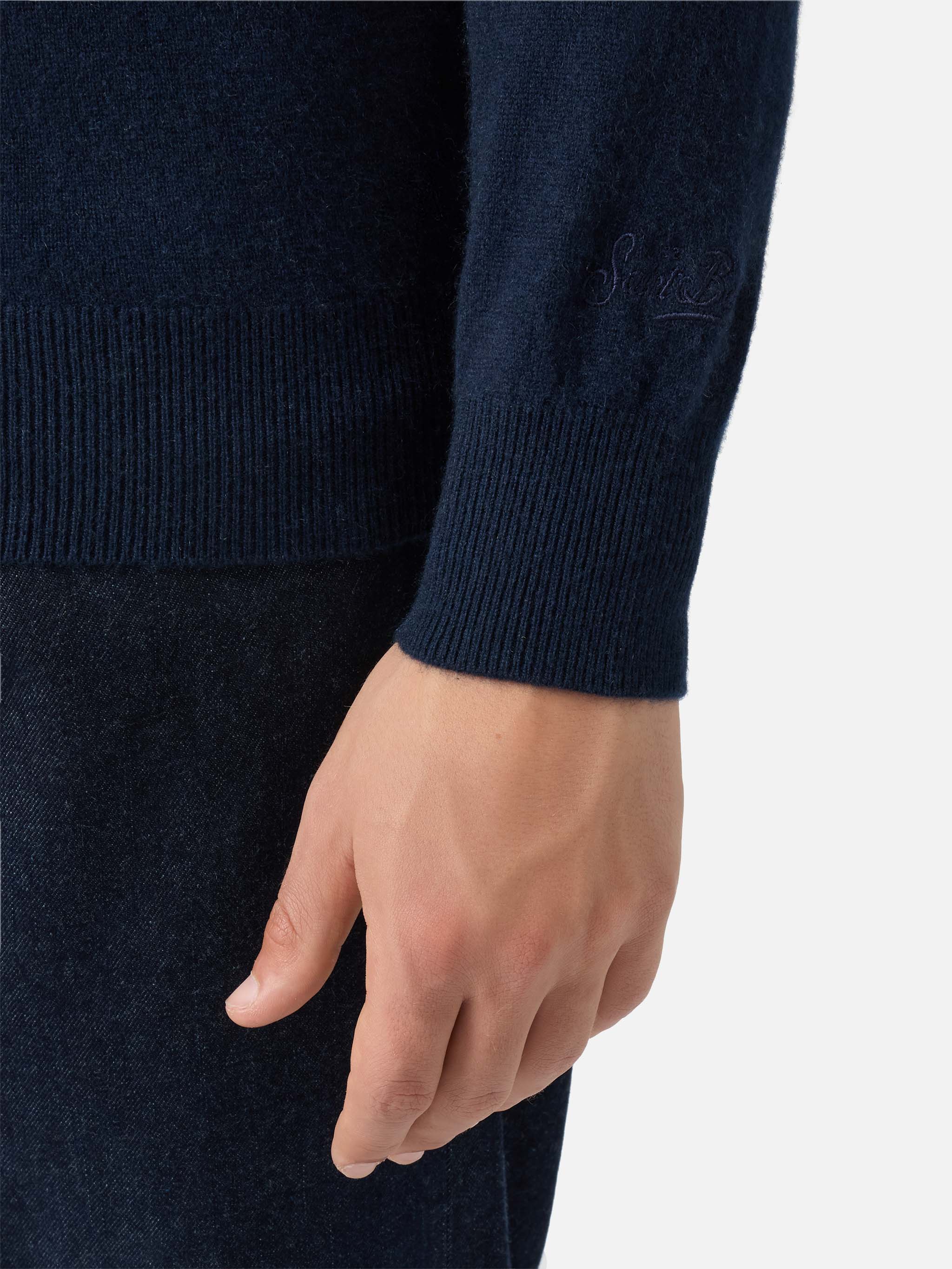 Maglione Regent in 100% CASHMERE blu notte - Image 4