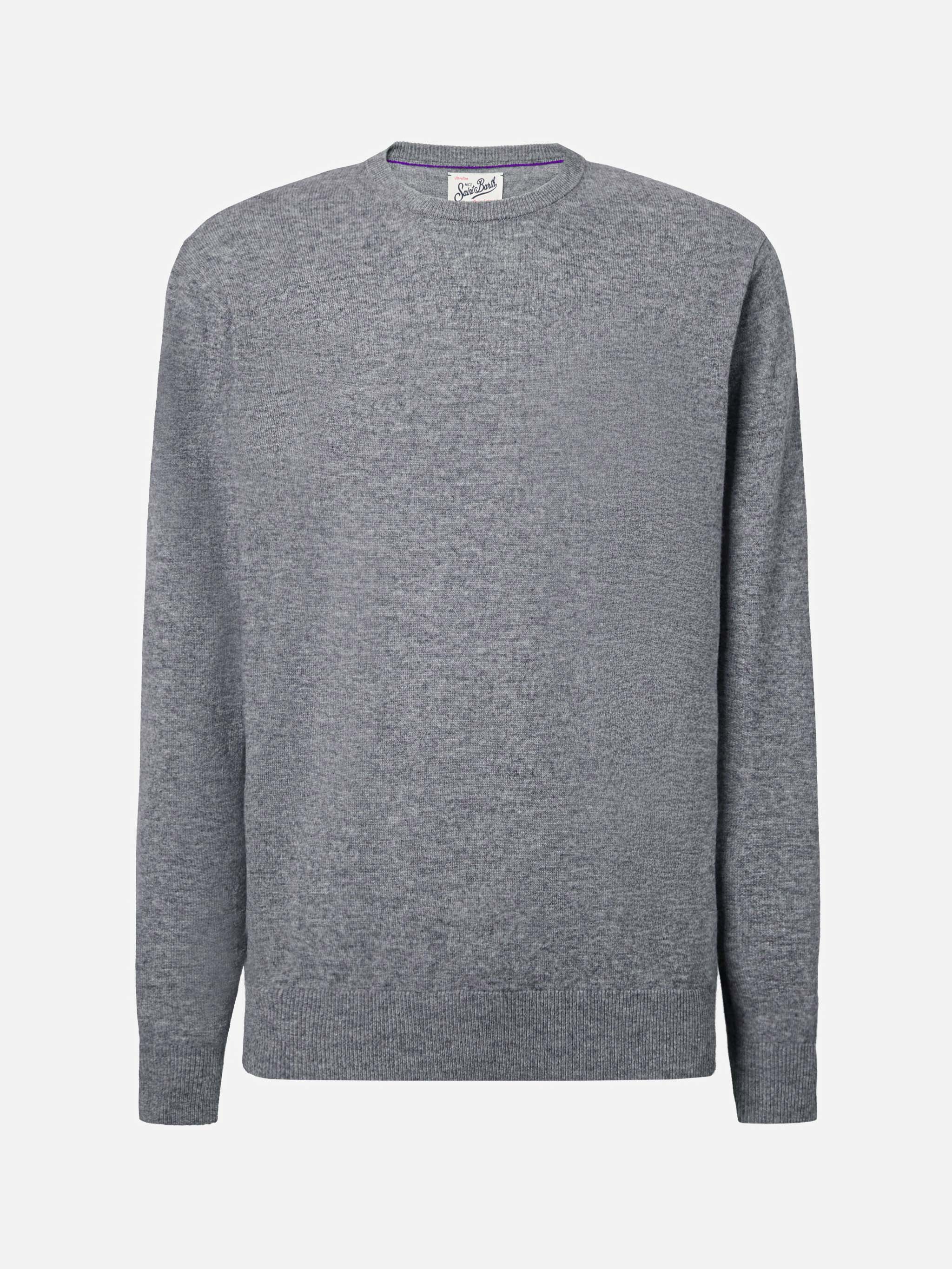 Maglione Regent in LANA MERINO e CASHMERE grigio melange - Image 5