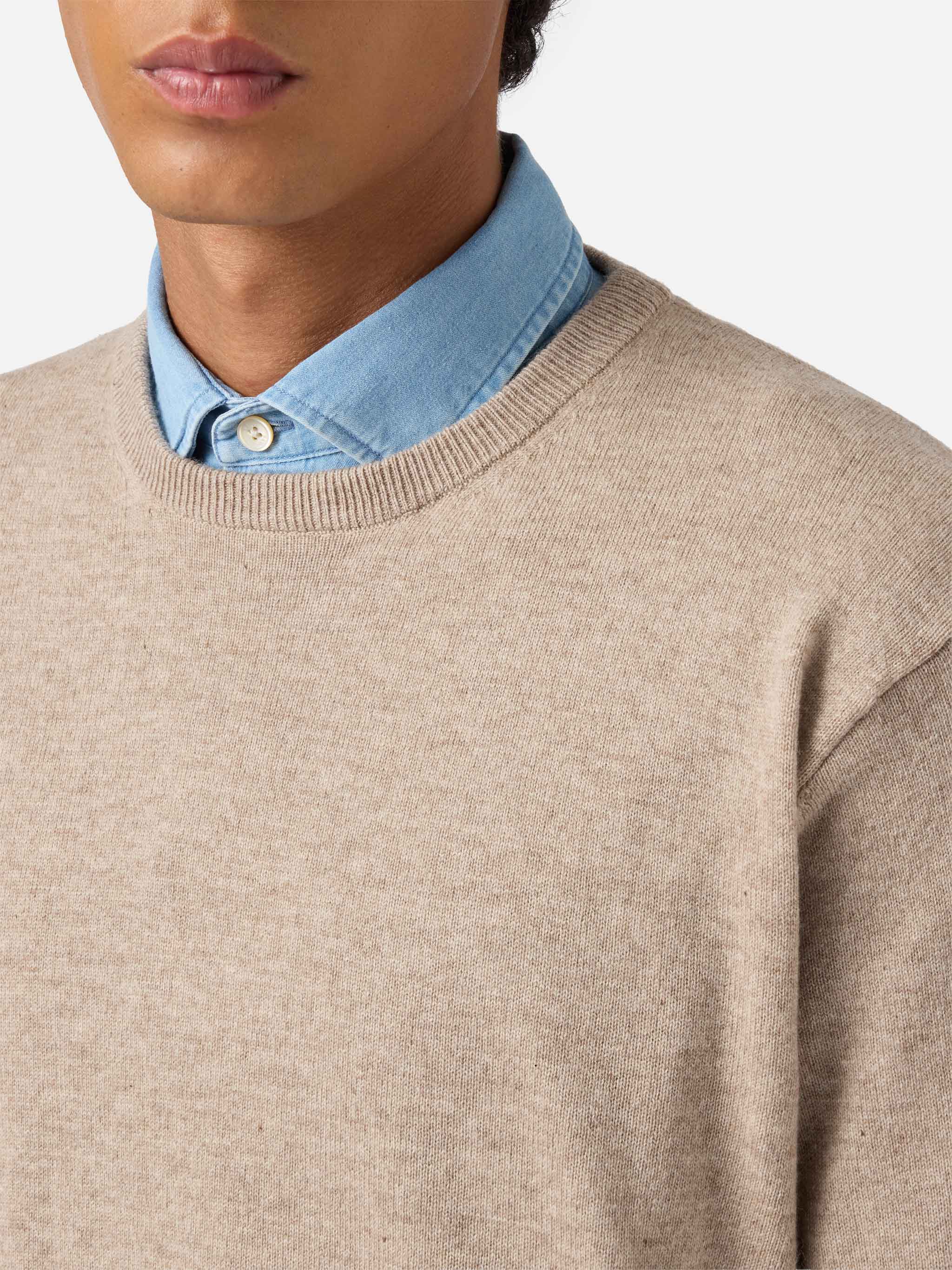 Maglione Regent in LANA MERINO e CASHMERE kaki - Image 2
