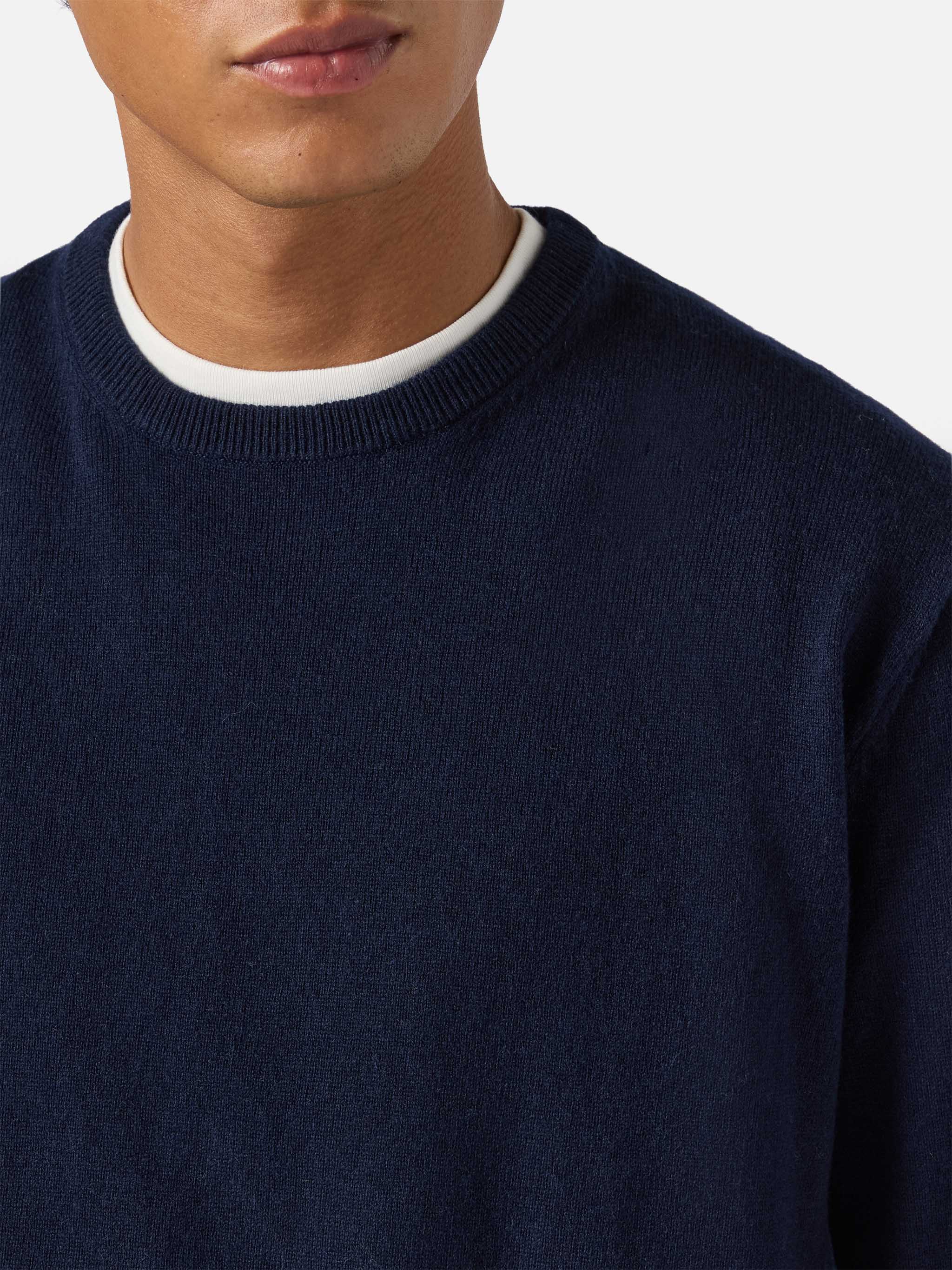 Maglione Regent inLANA MERINO e CASHMERE blu notte - Image 2