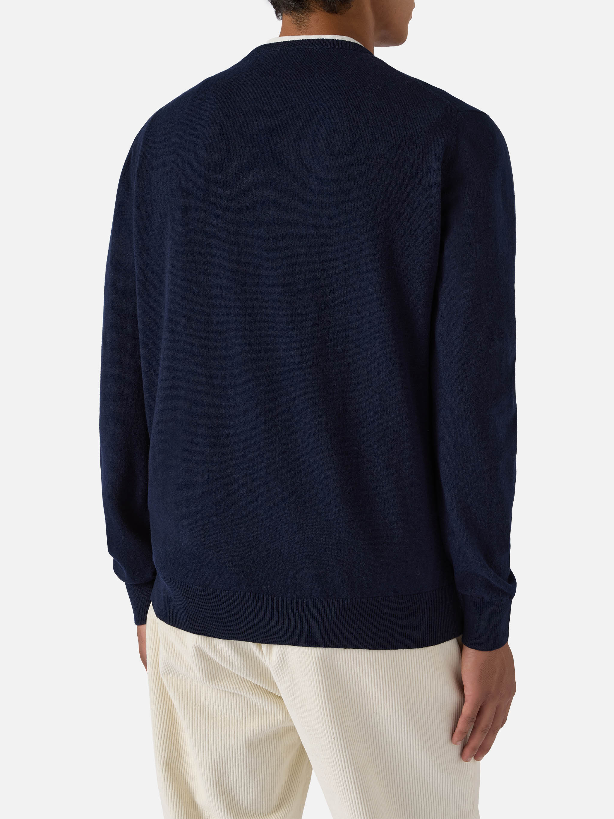 Maglione Regent inLANA MERINO e CASHMERE blu notte - Image 3