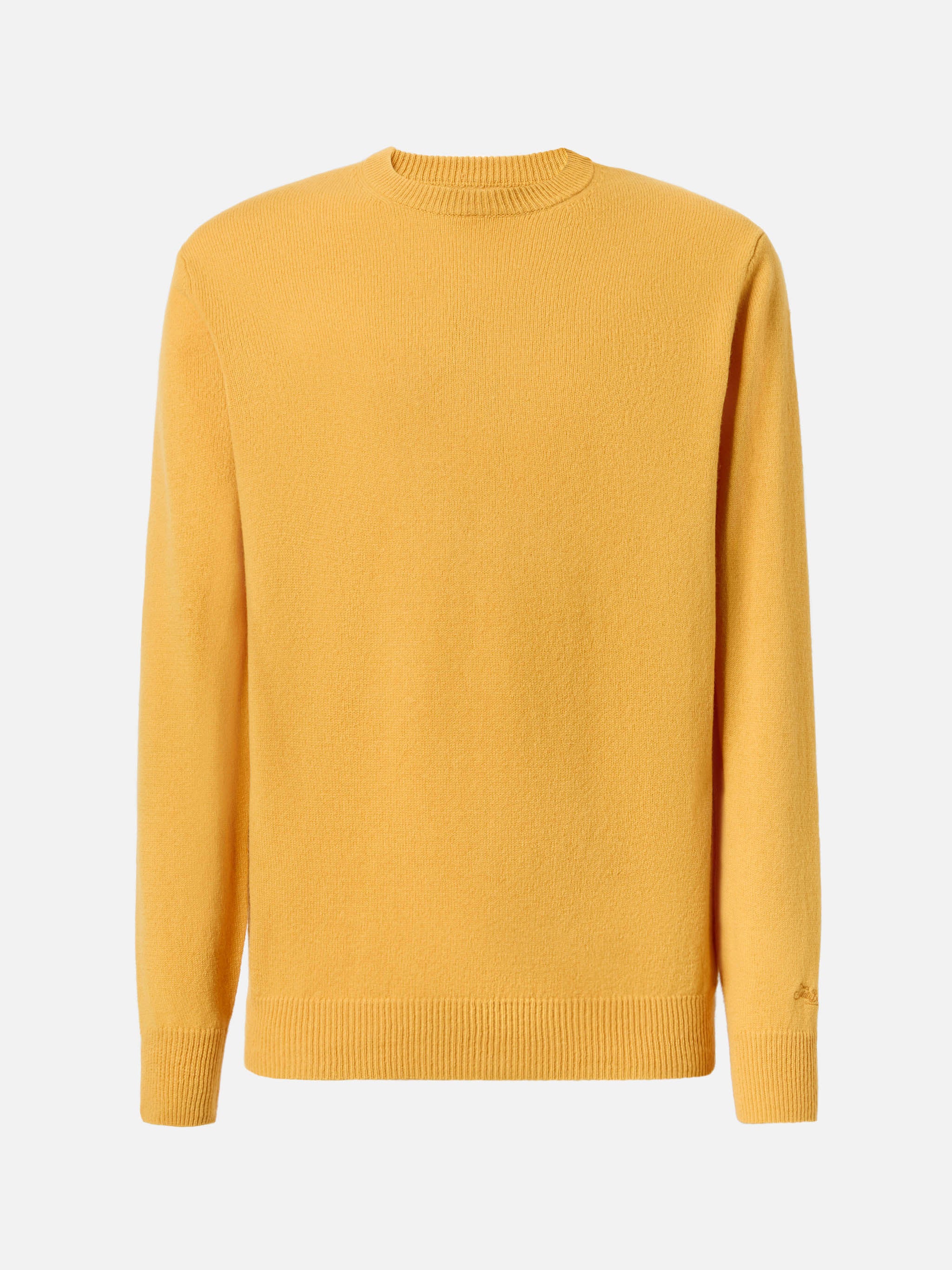 Maglione Regent in 100% LAMBSWOOL giallo ocra - Image 5