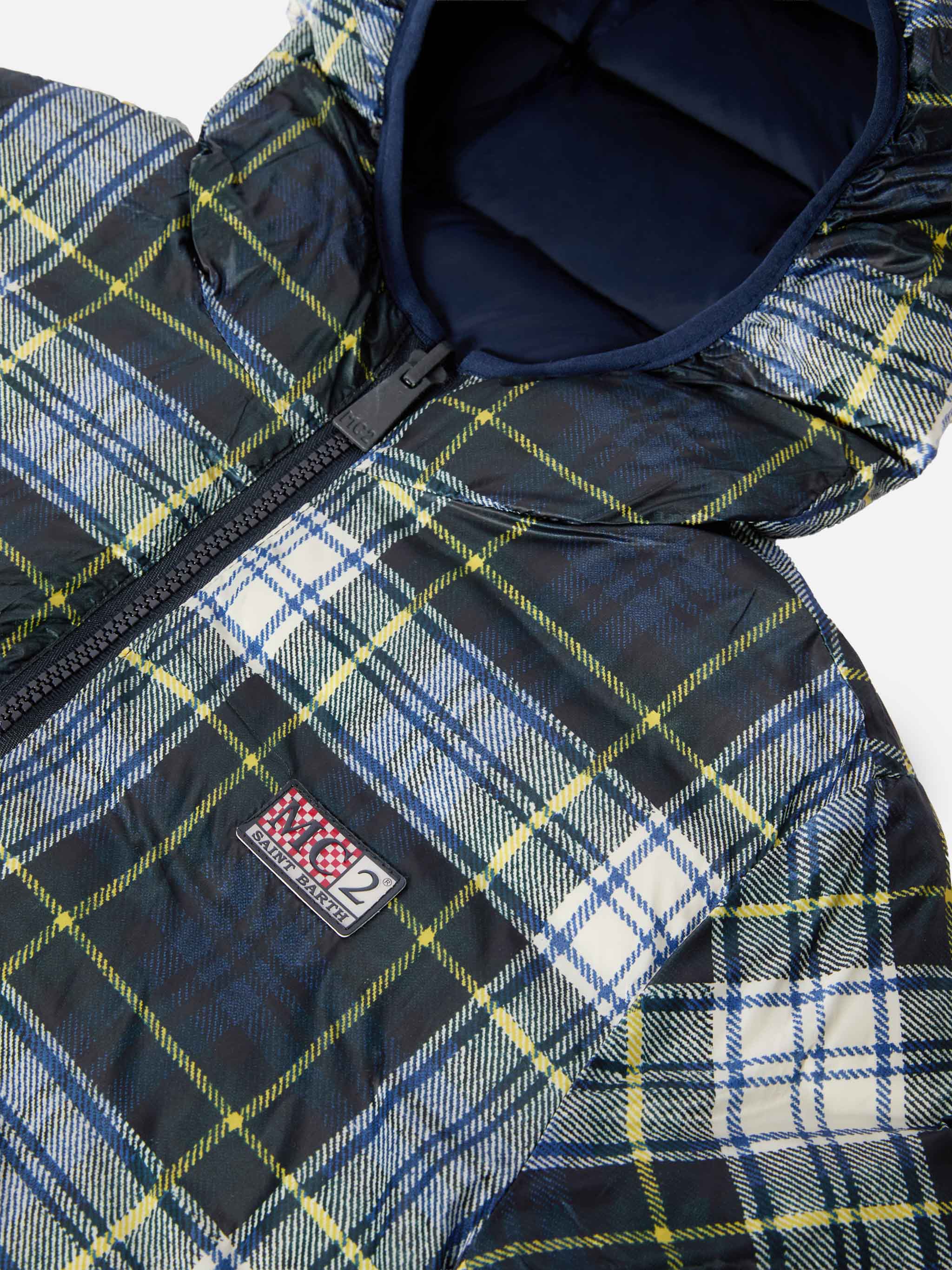 Piumino reversibile Bob Blue e tartan - Image 4