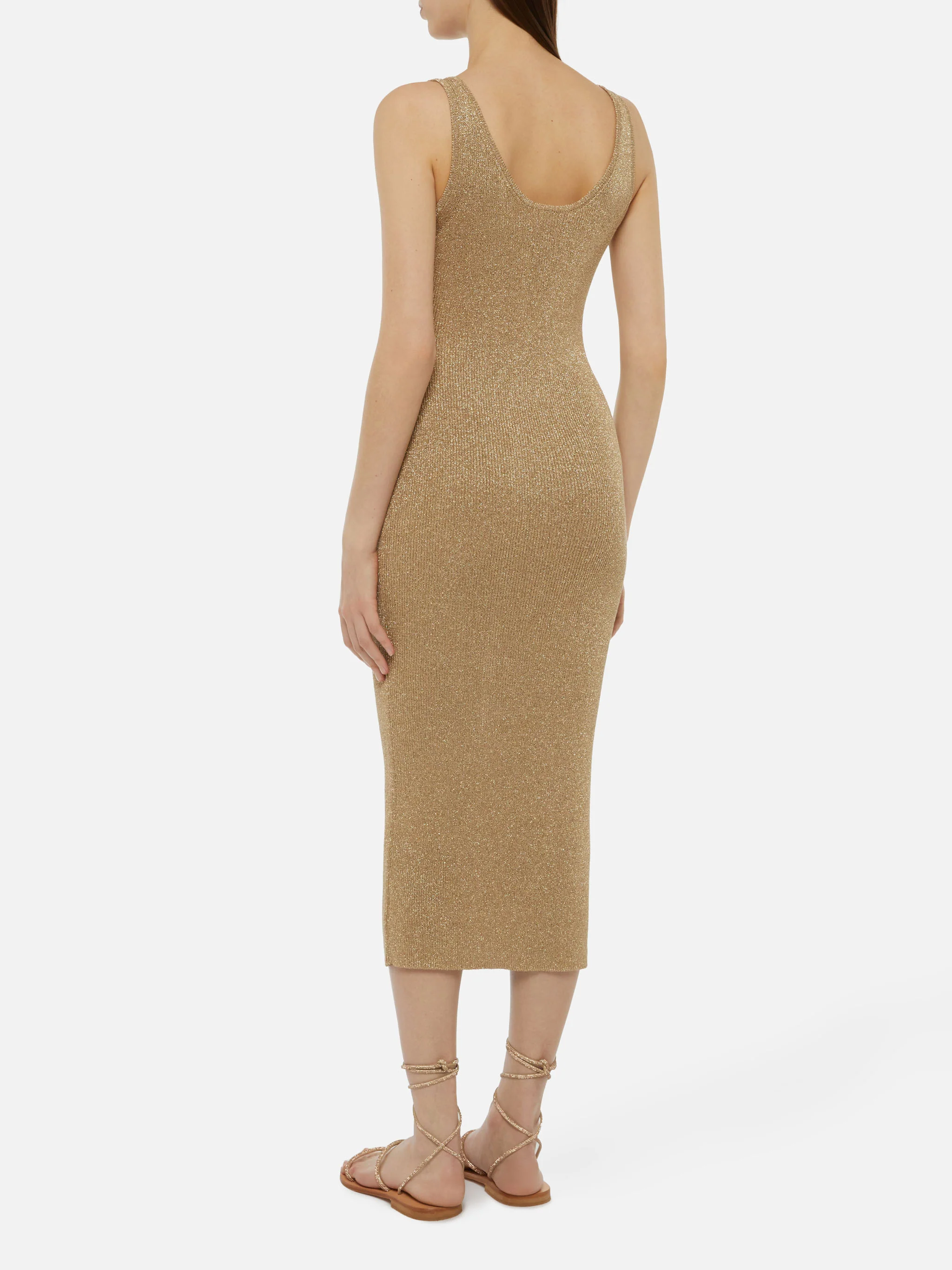 Abito maxi in lurex dorato Ronan - Image 3