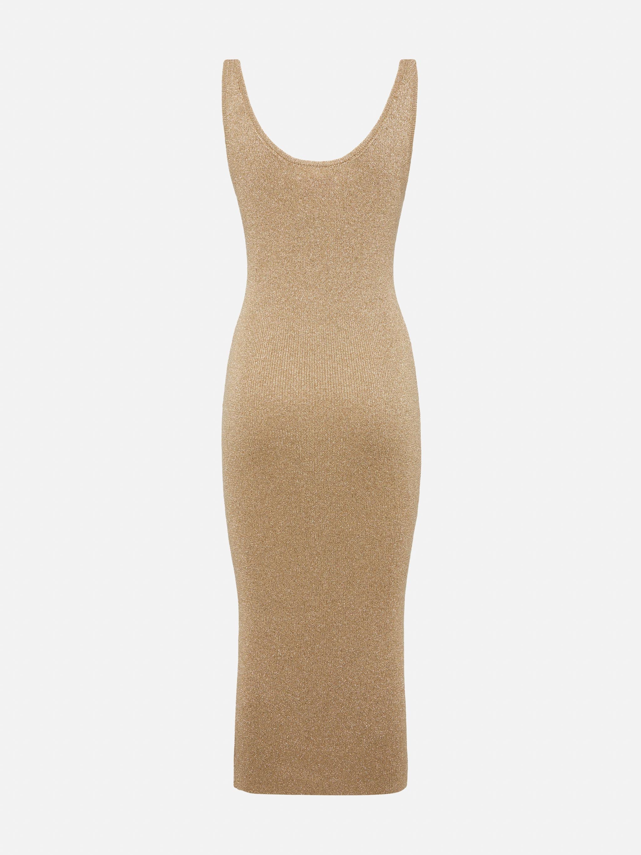 Abito maxi in lurex dorato Ronan - Image 5