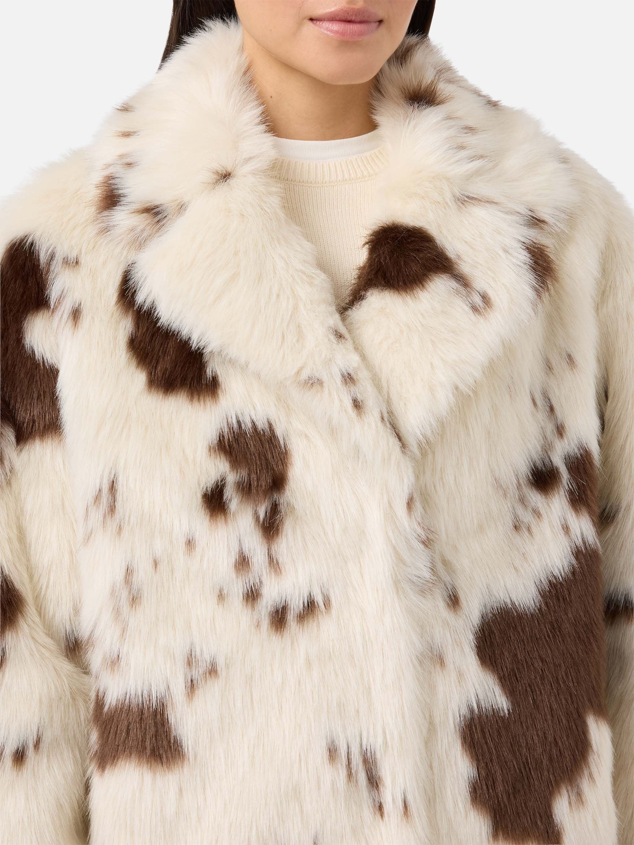 Cappotto Rouge in faux fur con stampa muccata - Image 2