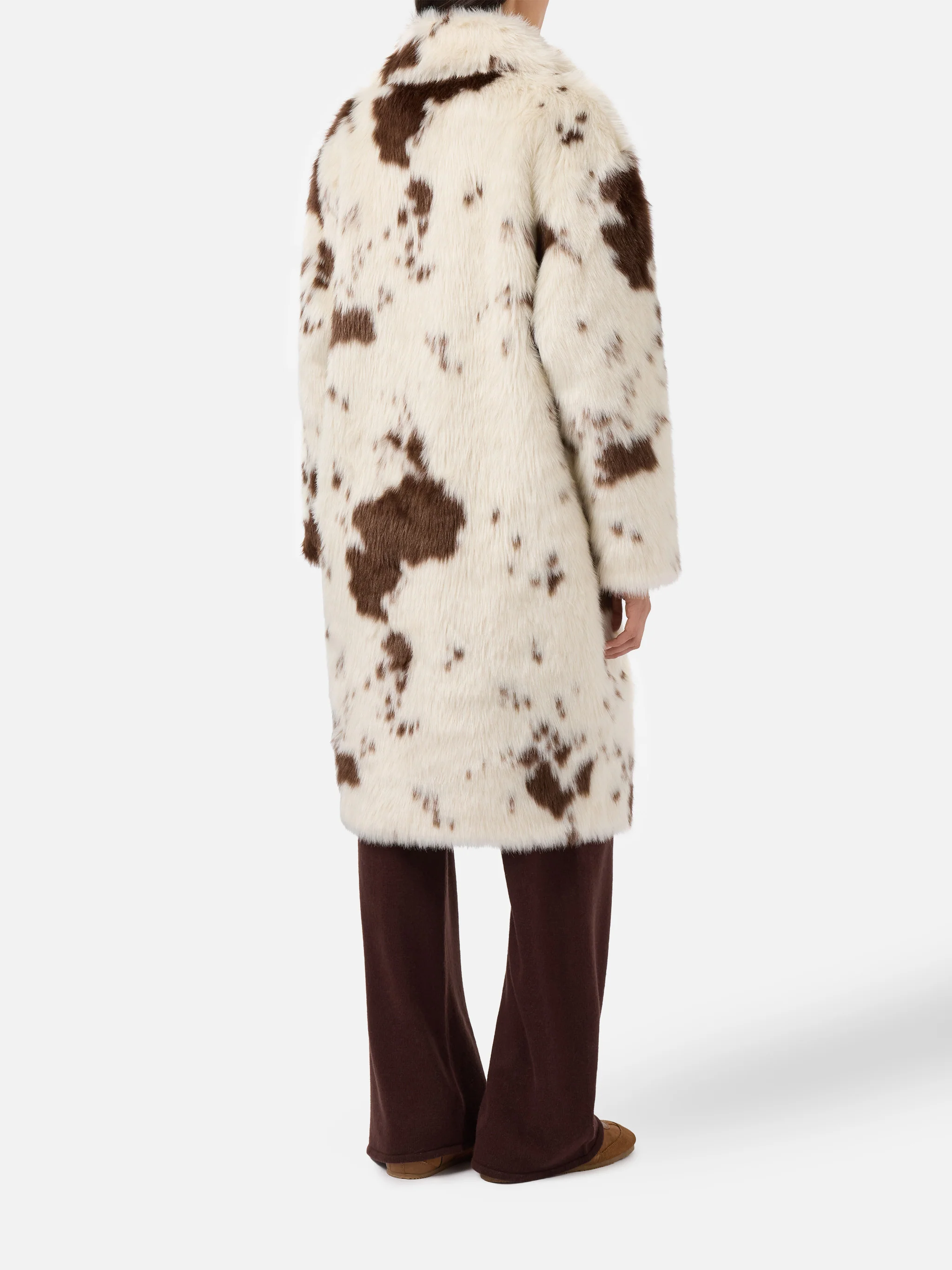 Cappotto Rouge in faux fur con stampa muccata - Image 3