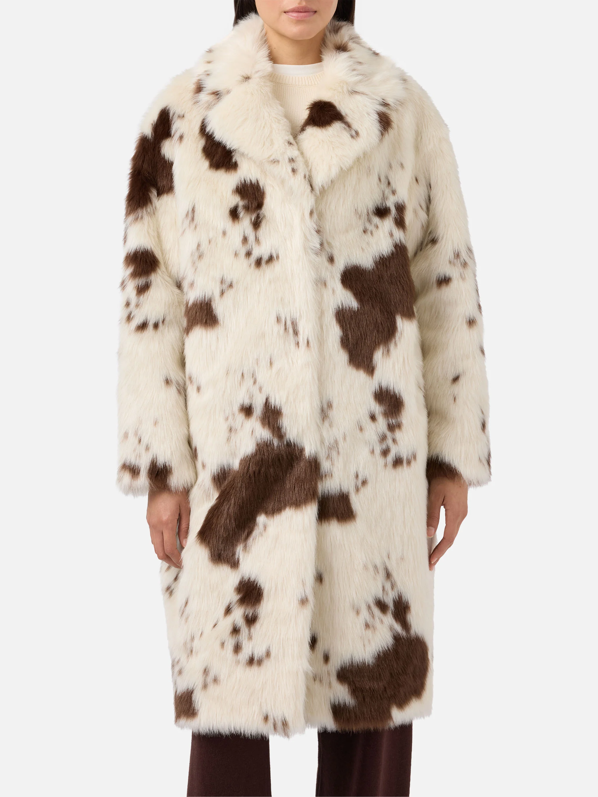 Cappotto Rouge in faux fur con stampa muccata - Image 5