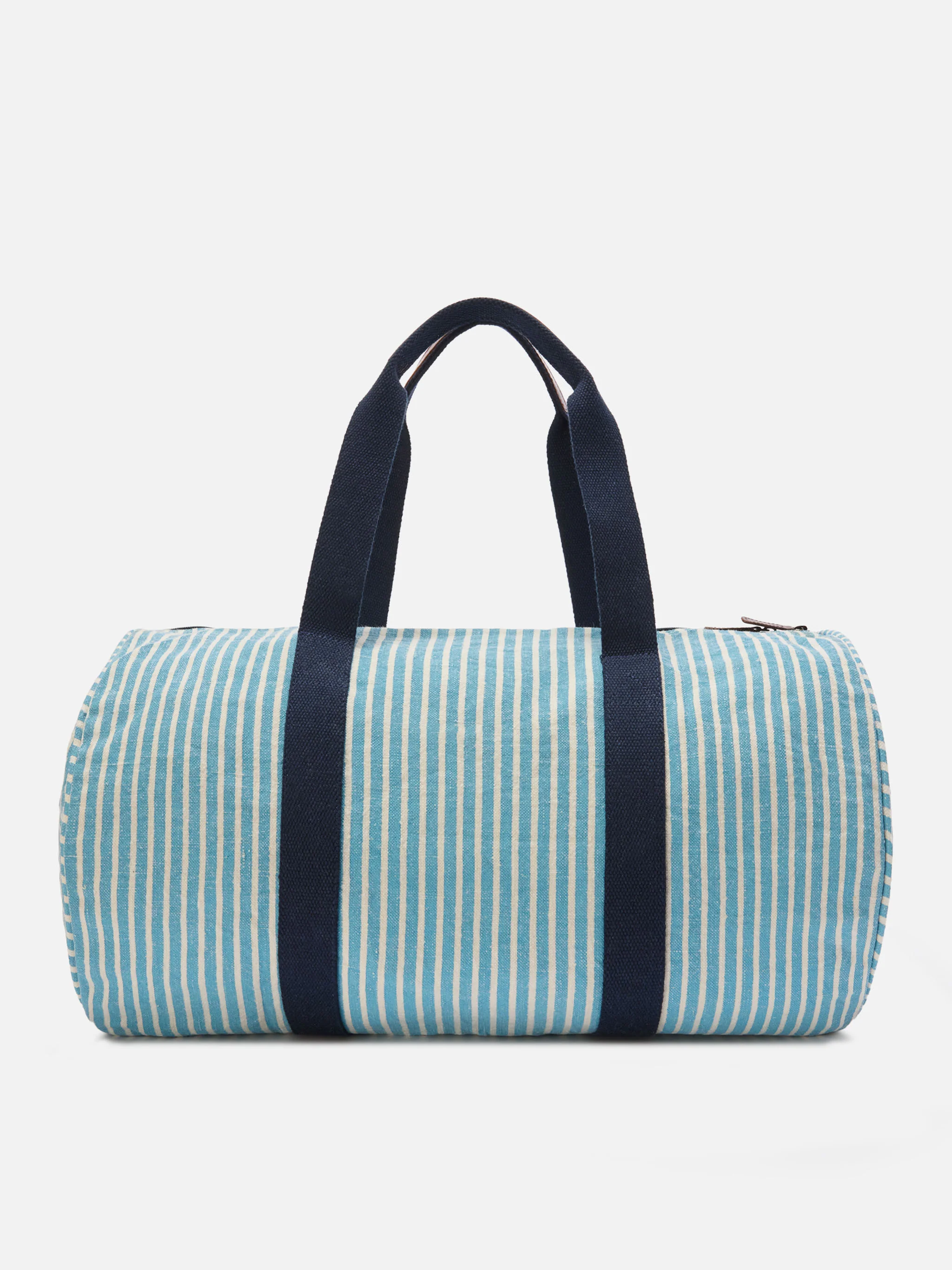 Borsone Round Jetleg in lino a righe blu e bianche - Image 3