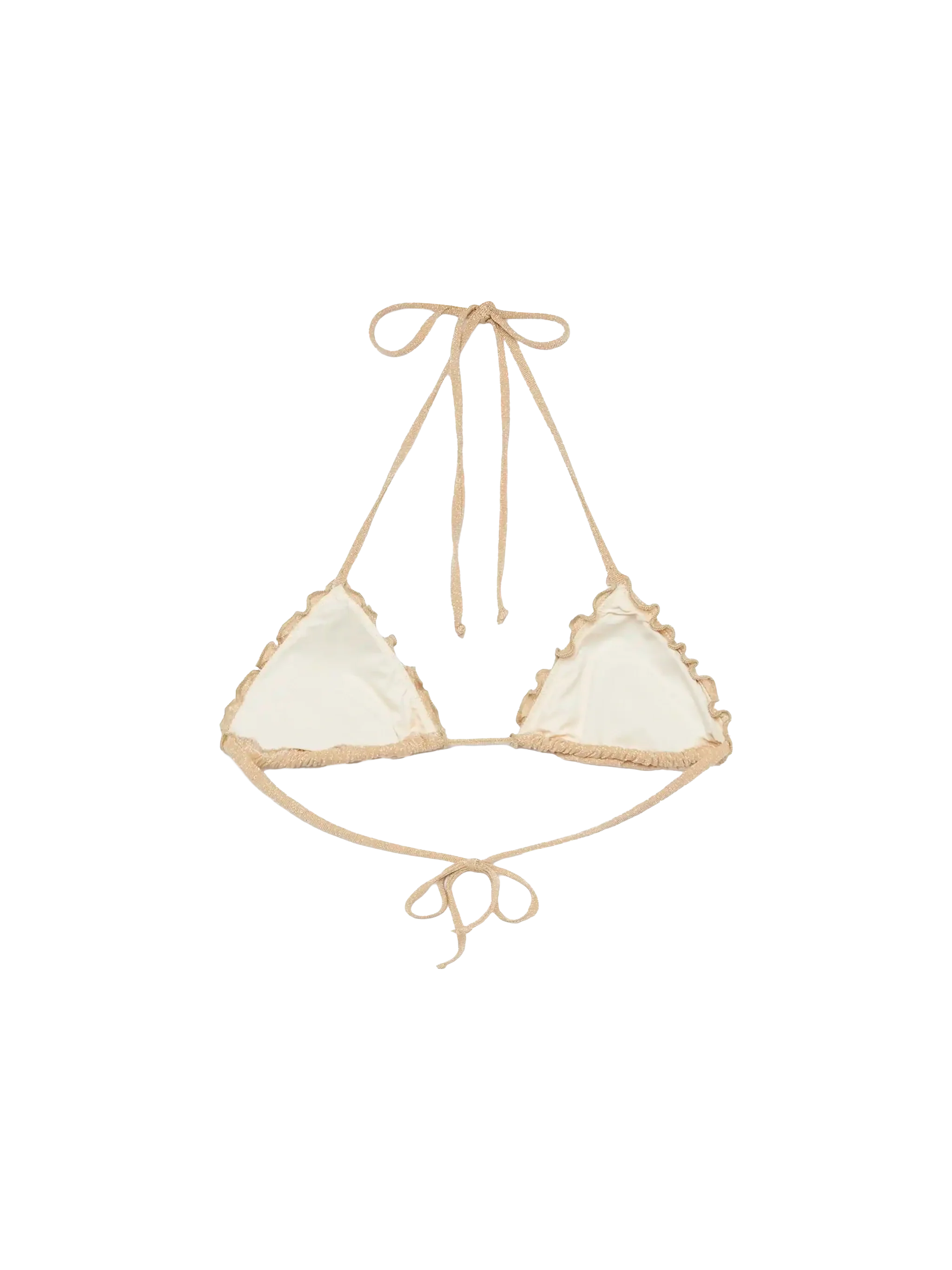 Sagittarius top a triangolo classico in lurex beige - Image 2